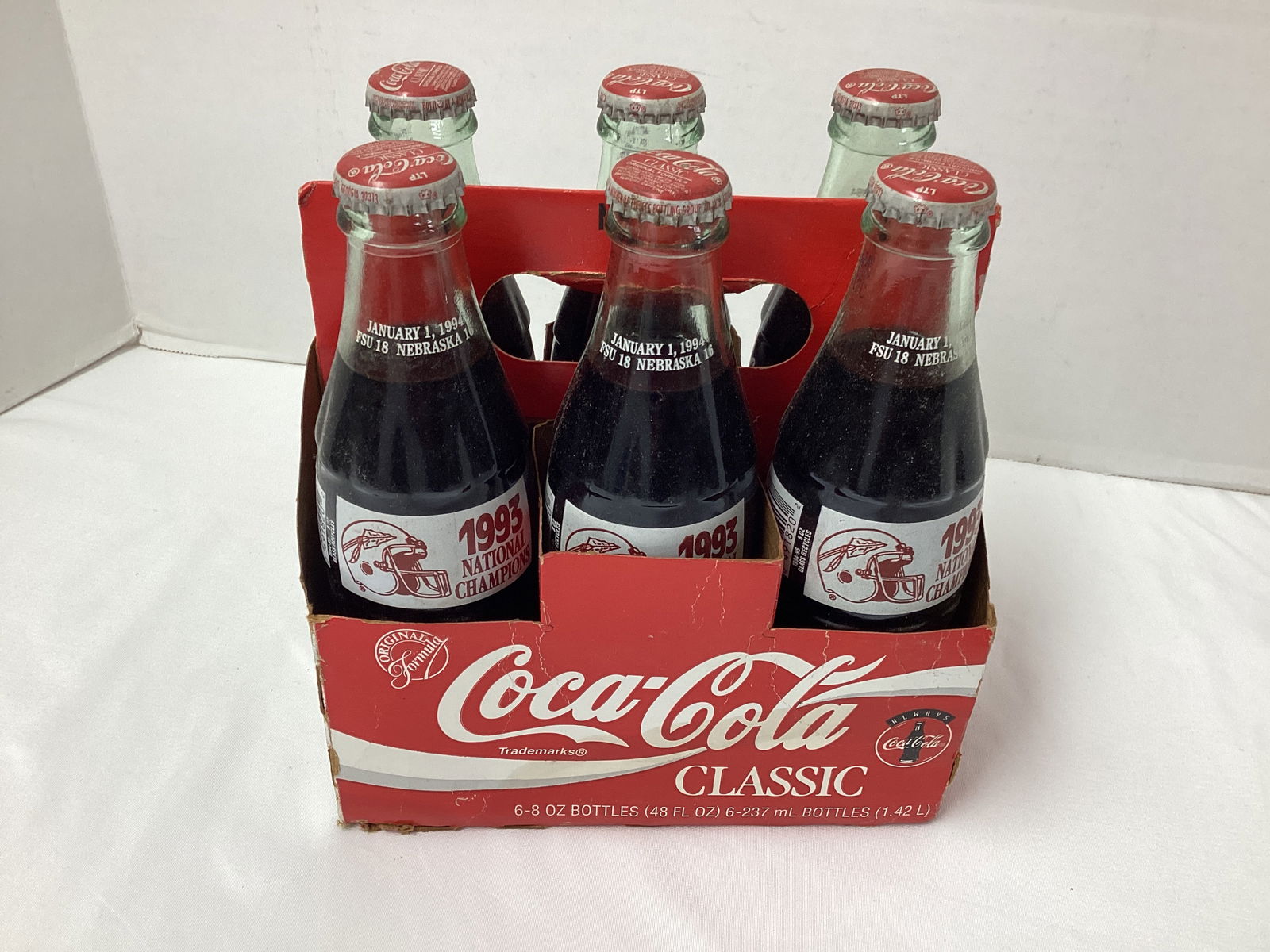 Florida State Seminoles 1993 National Champions Coca-Cola Six Bottle Set - 3