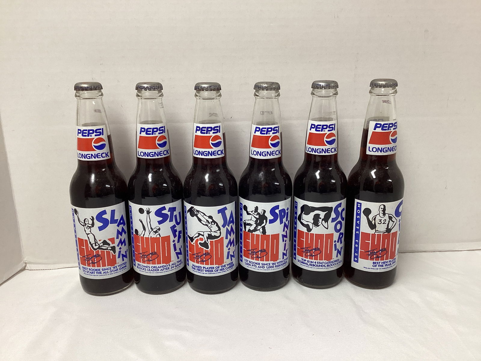 Six Pepsi Shaquille O'Neal Bottles (1 of 2)