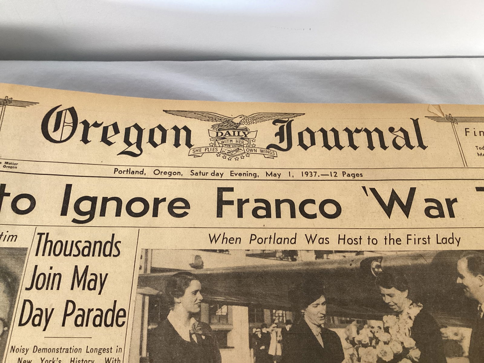 Oregon Journal May 1937 Bound Newspaper Book - 5