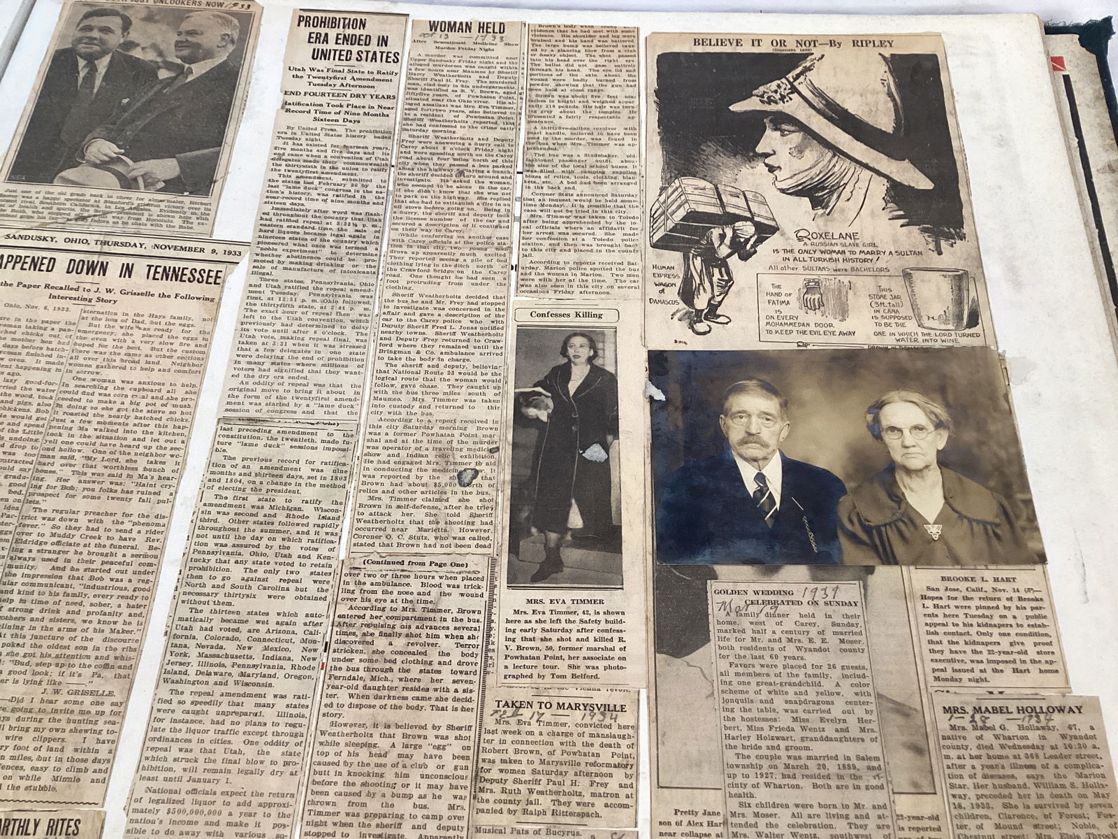 1920s-30s Newspaper Clipping Scrapbook in Large Tailoring Company Book - 12