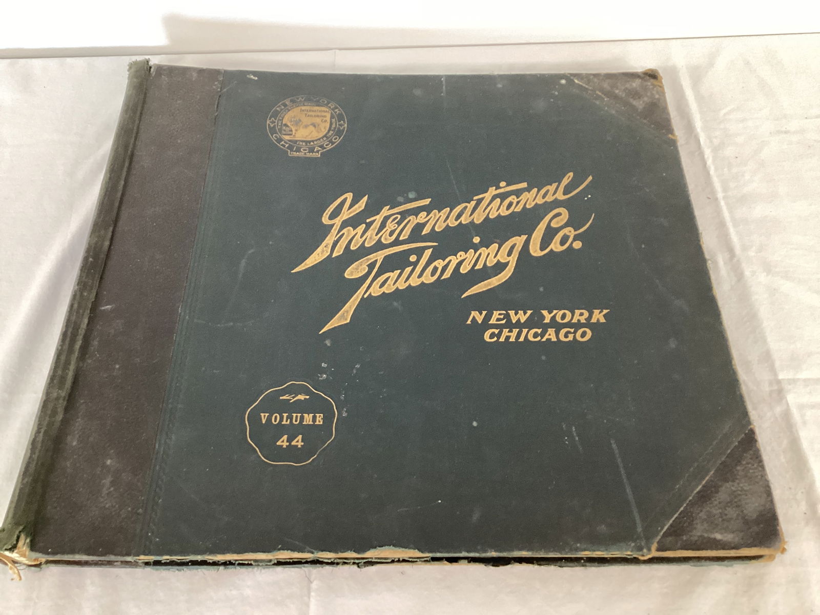 1920s-30s Newspaper Clipping Scrapbook in Large Tailoring Company Book: 21 3/4" x 19 3/4" x 2 1/4"