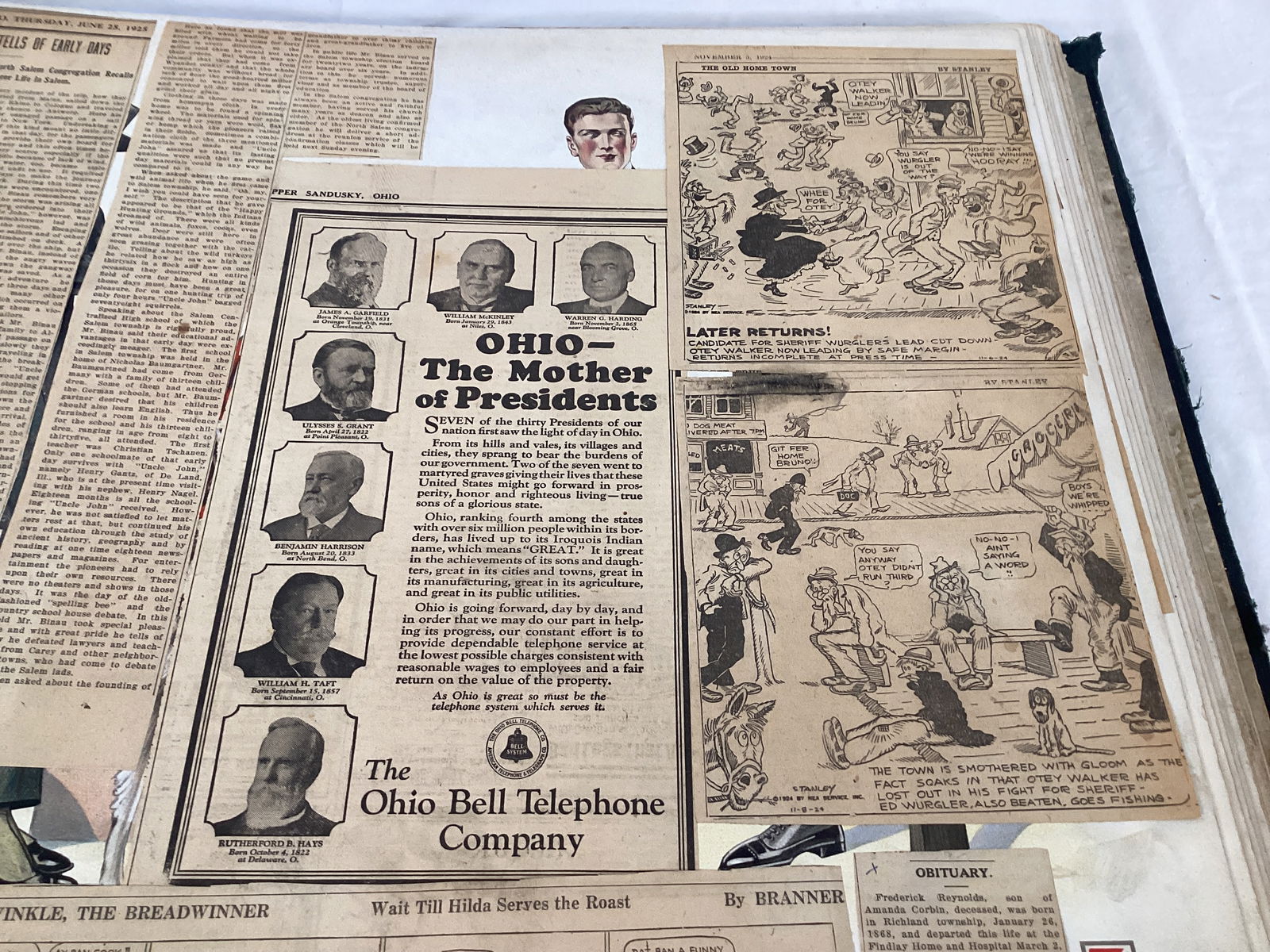 1920s-30s Newspaper Clipping Scrapbook in Large Tailoring Company Book - 8