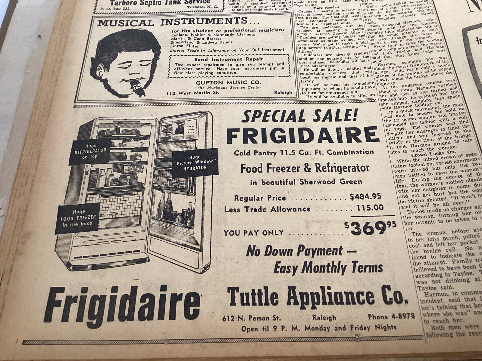 Raleigh, NC News and Observer March-April 1956 Bound Newspaper Book - 15