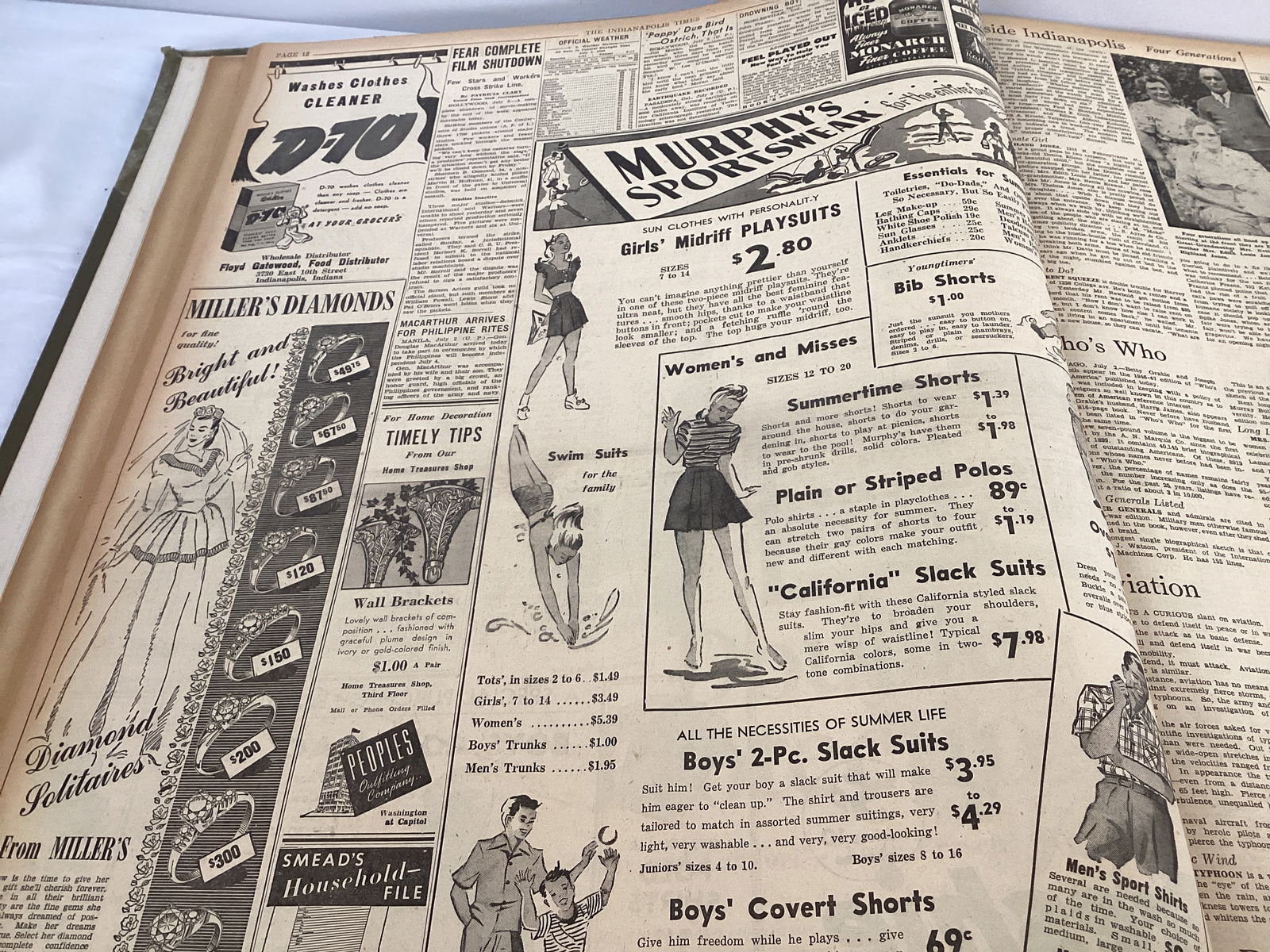 Indianapolis Times July-August 1946 Bound Newspaper Book - 8