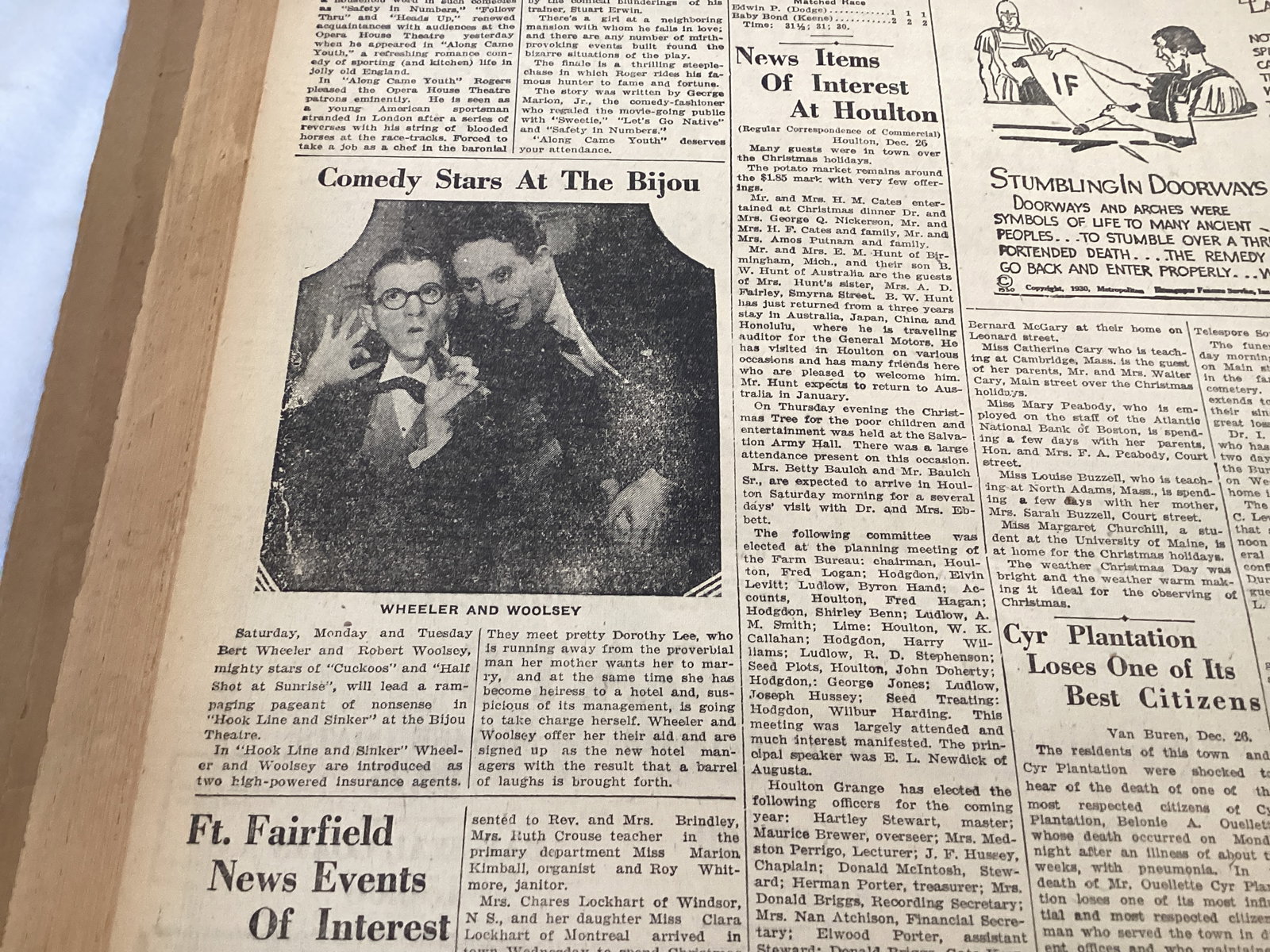 Bangor Daily Commercial December 1930 Bound Newspaper Book - 12