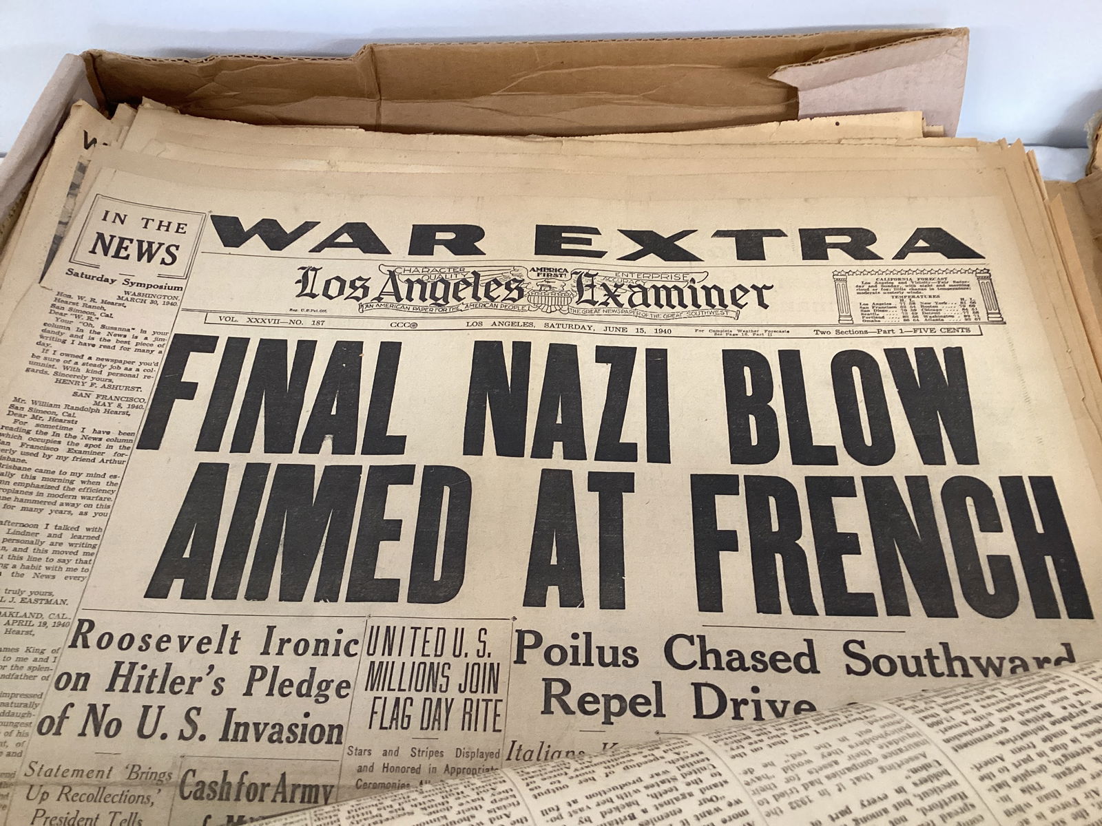 San Diego and Los Angeles World War II Newspapers - 7