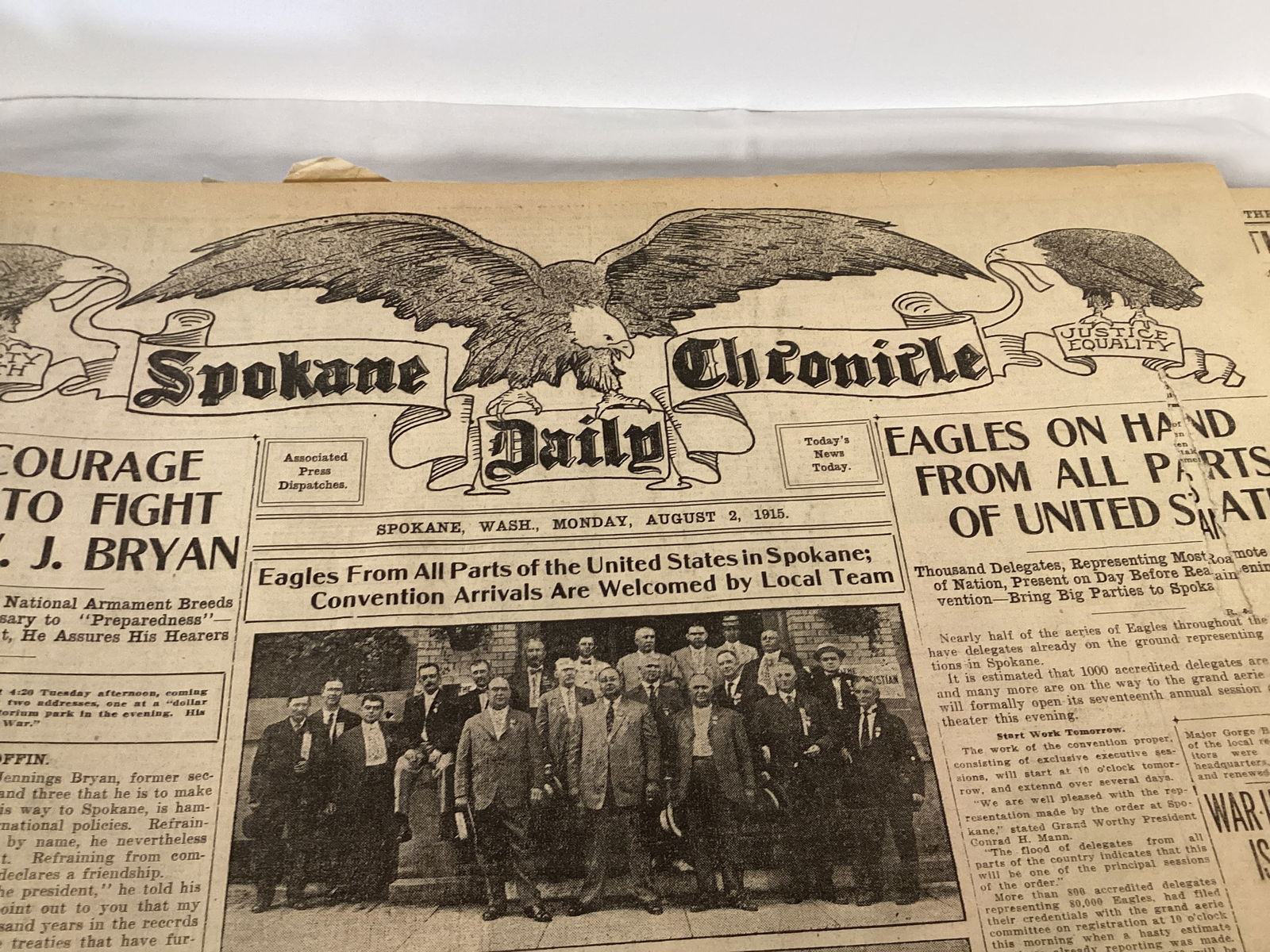 Spokane Daily Chronicle August 1915 Bound Newspaper Book - 8