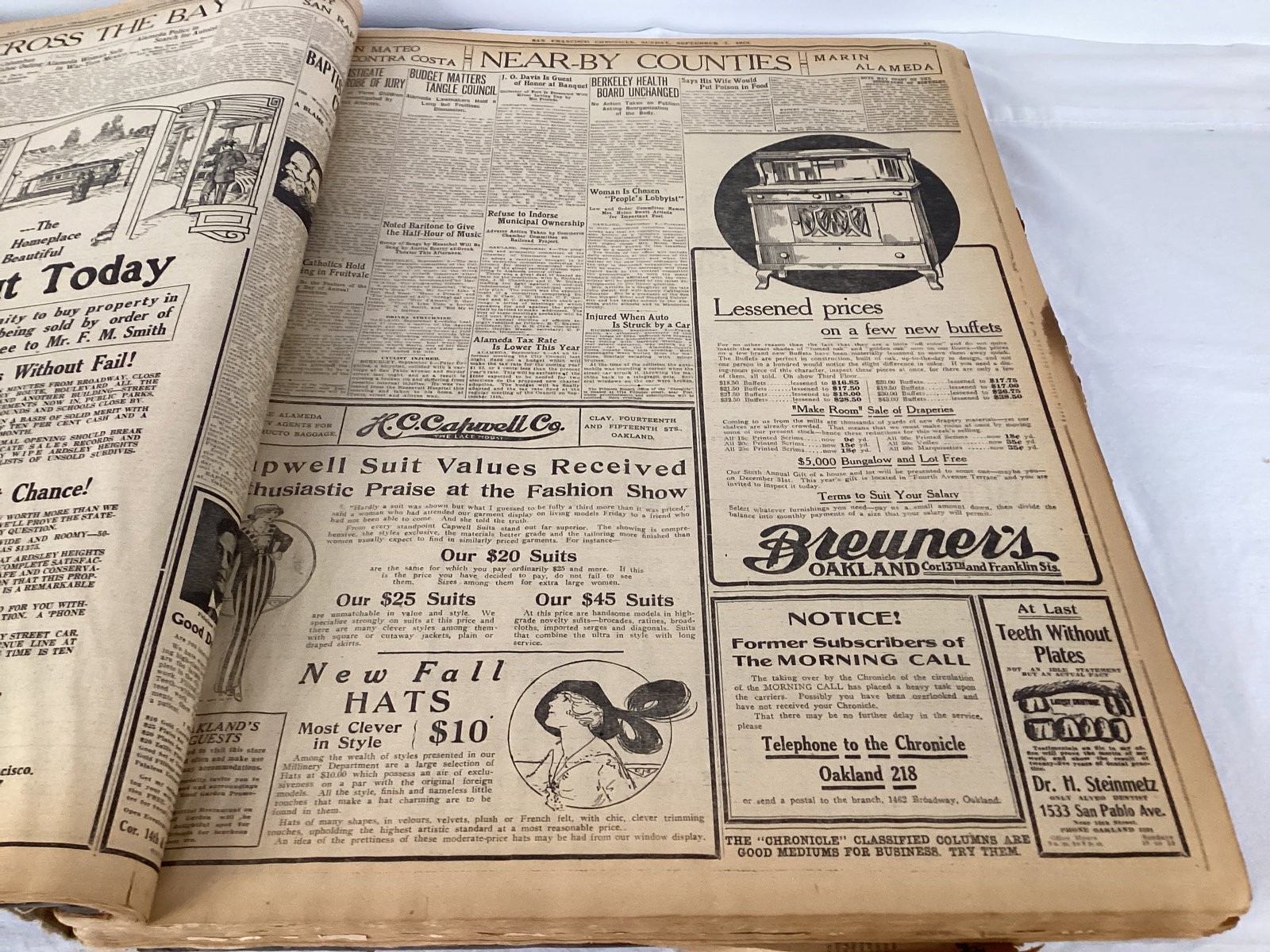 San Francisco Chronicle September 1913 Bound Newspaper Book - 10