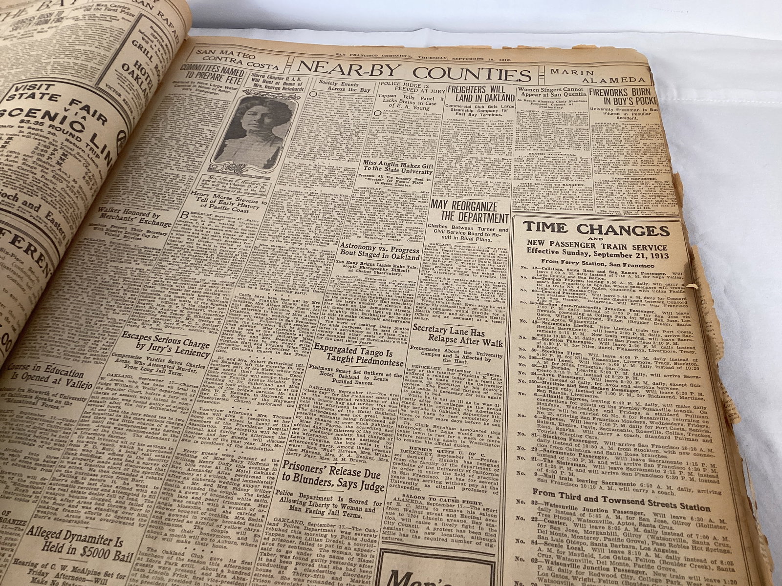 San Francisco Chronicle September 1913 Bound Newspaper Book - 12