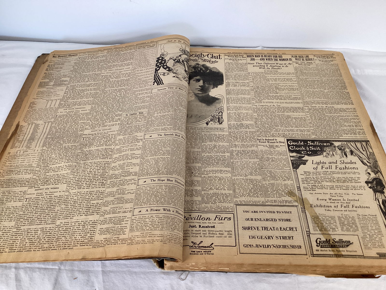 San Francisco Chronicle September 1913 Bound Newspaper Book - 8