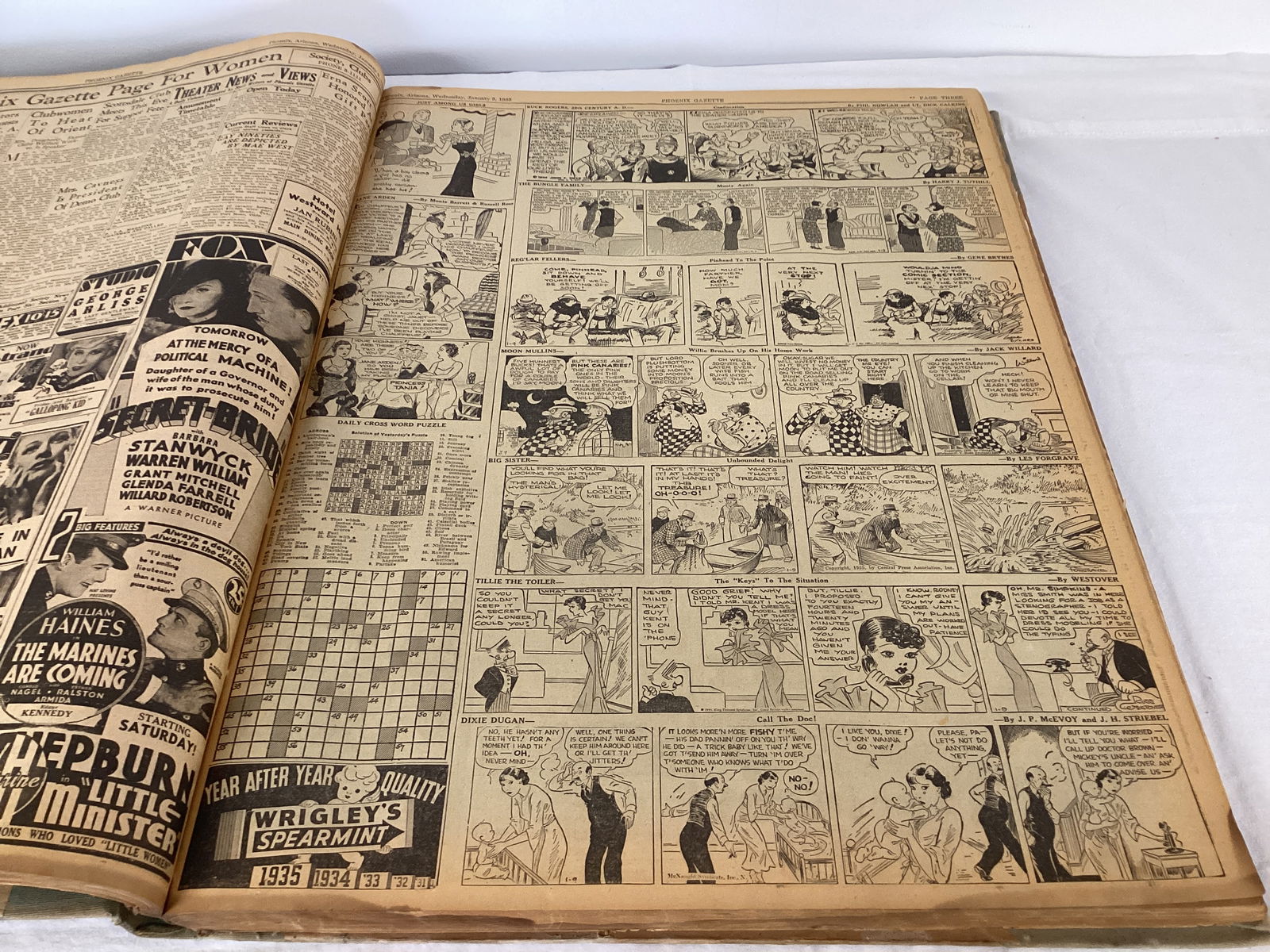 Phoenix Gazette January 1935 Bound Newspaper Book - 6