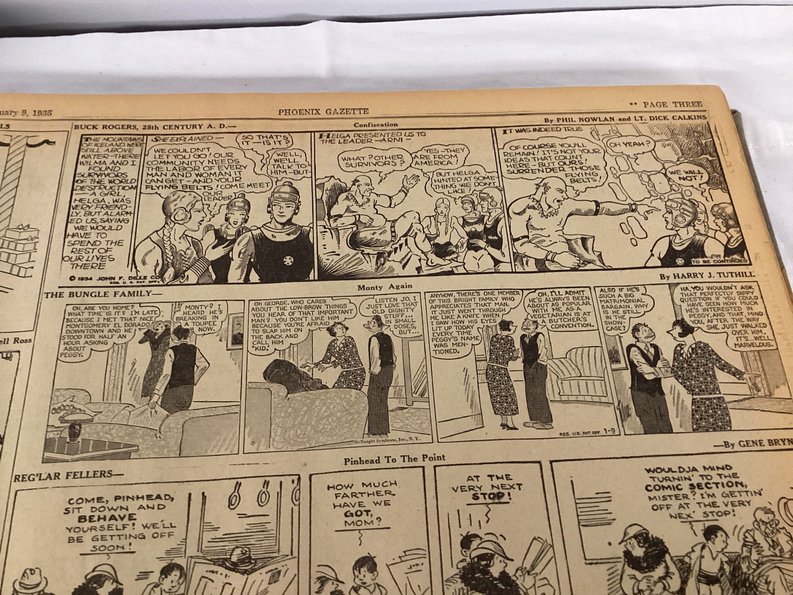 Phoenix Gazette January 1935 Bound Newspaper Book - 7