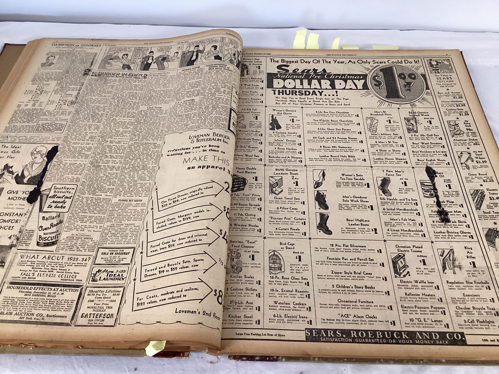 Nashville The Evening Tennessean December 1932 Bound Newspaper Book - 10