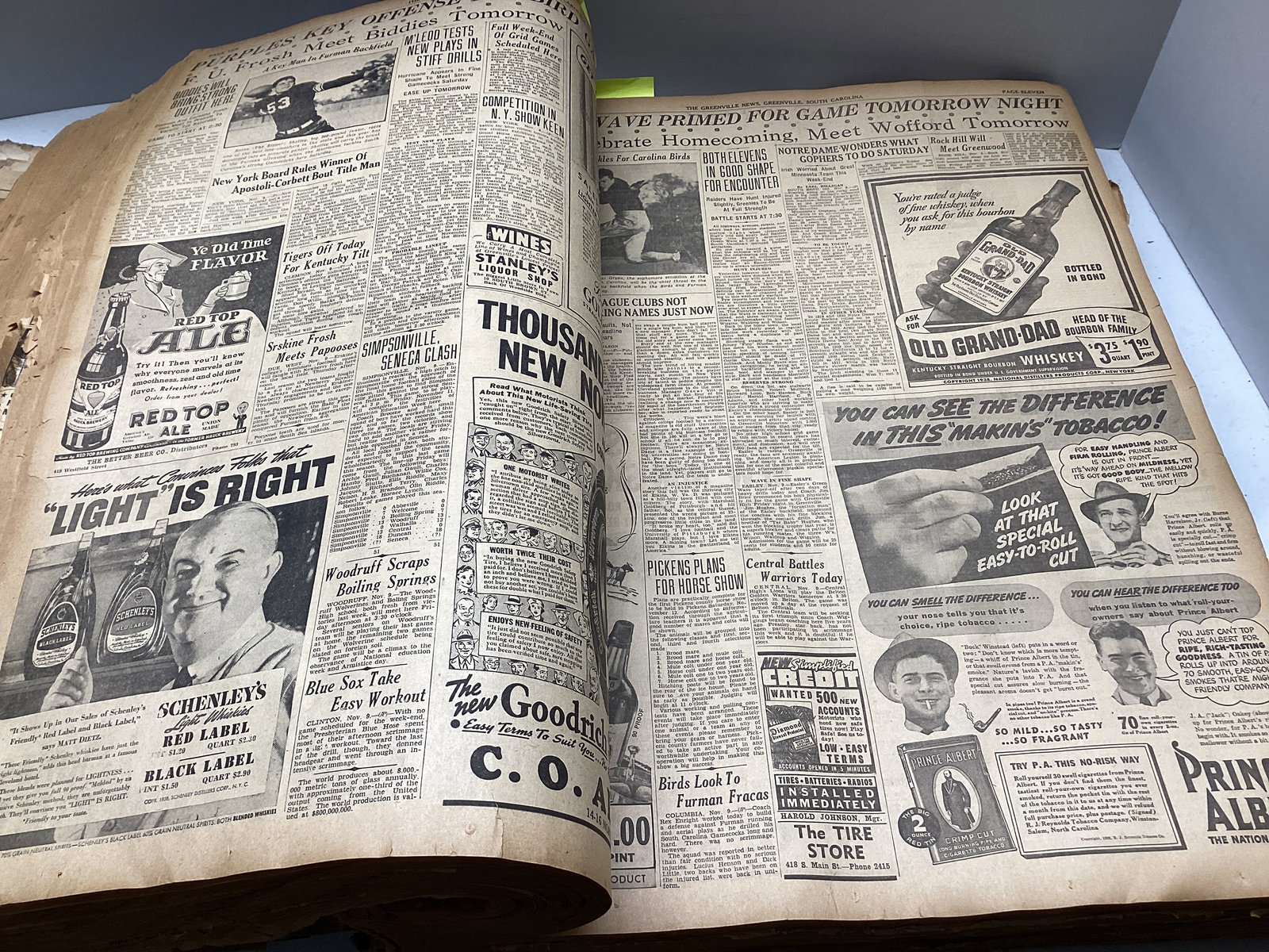 Greenville News October 1938 Bound Newspaper Book and Individual Local Area Newspapers - 9