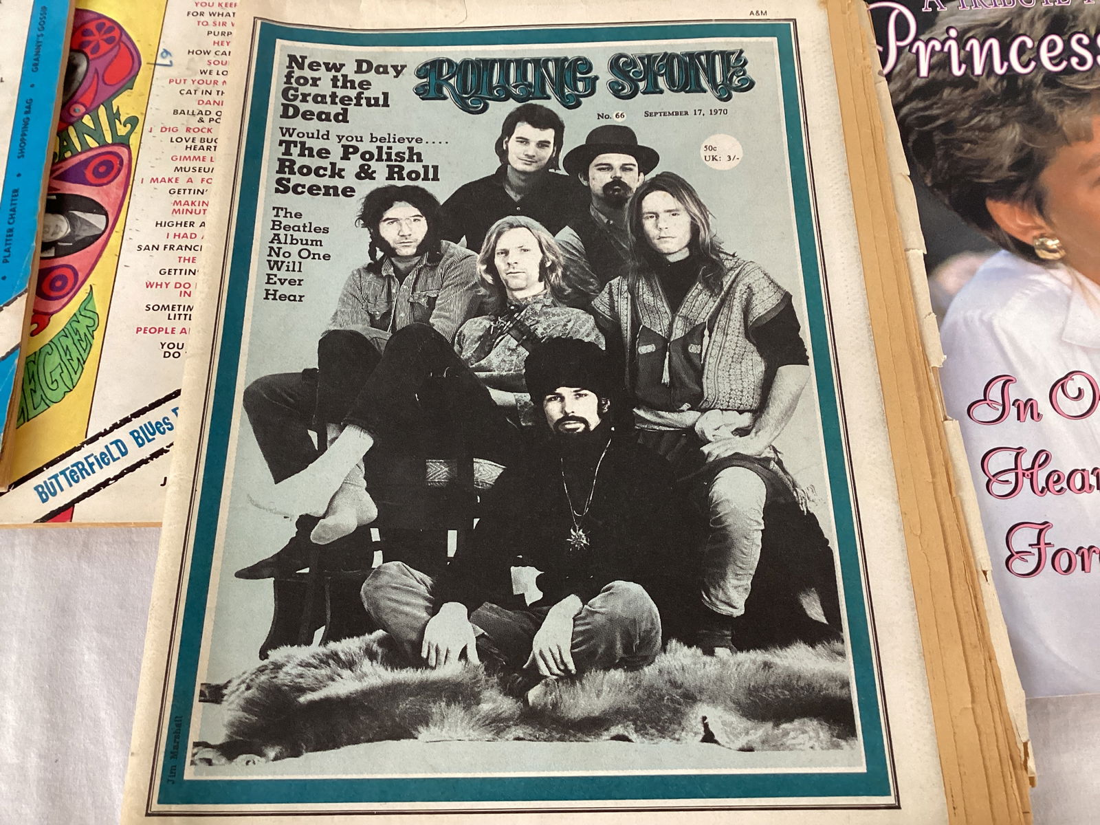 Vintage Magazines - Stars and Stripes, Rolling Stone, Hit Parader, Investigator, Princess Diana - 3