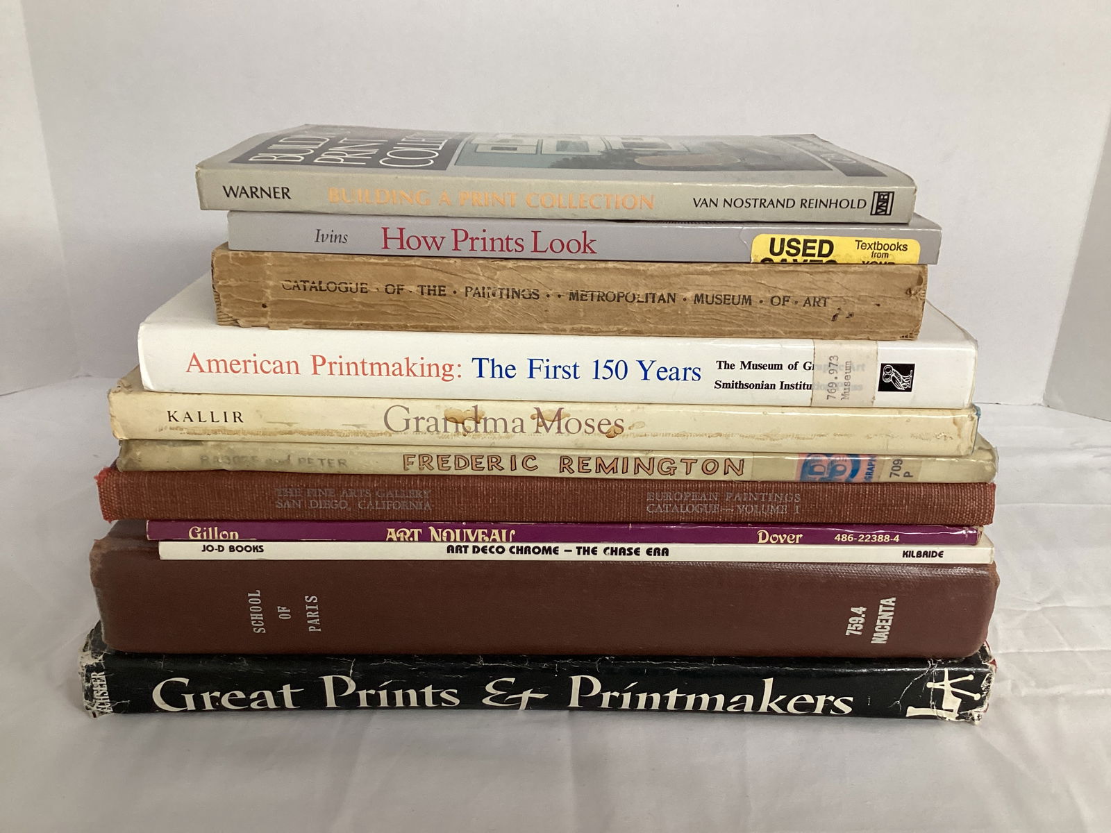 Art Reference Books - Grandma Moses, Remington, Prints and Printmakers, and More: Please preview and see all photos for titles