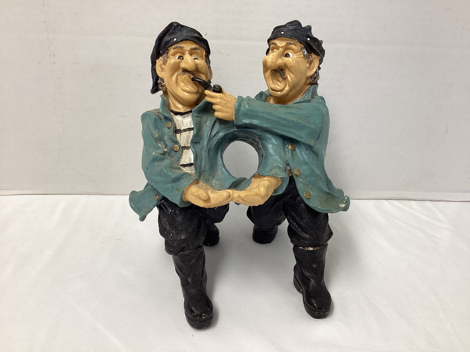 Figural Wine Bottle Holder: one chip, 8 1/2" h 