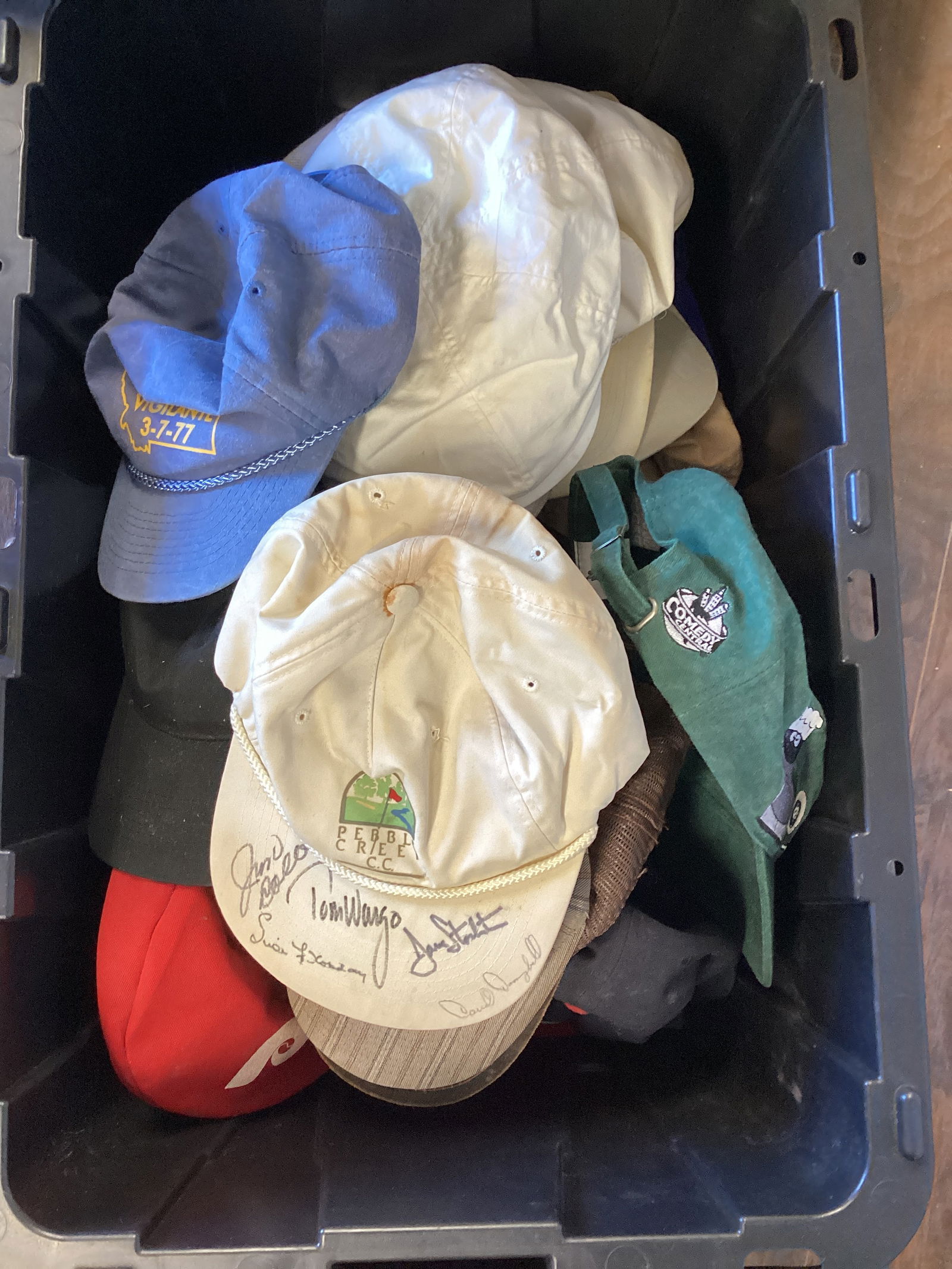 Hats - Mostly Baseball Caps: one signed, most need cleaning 