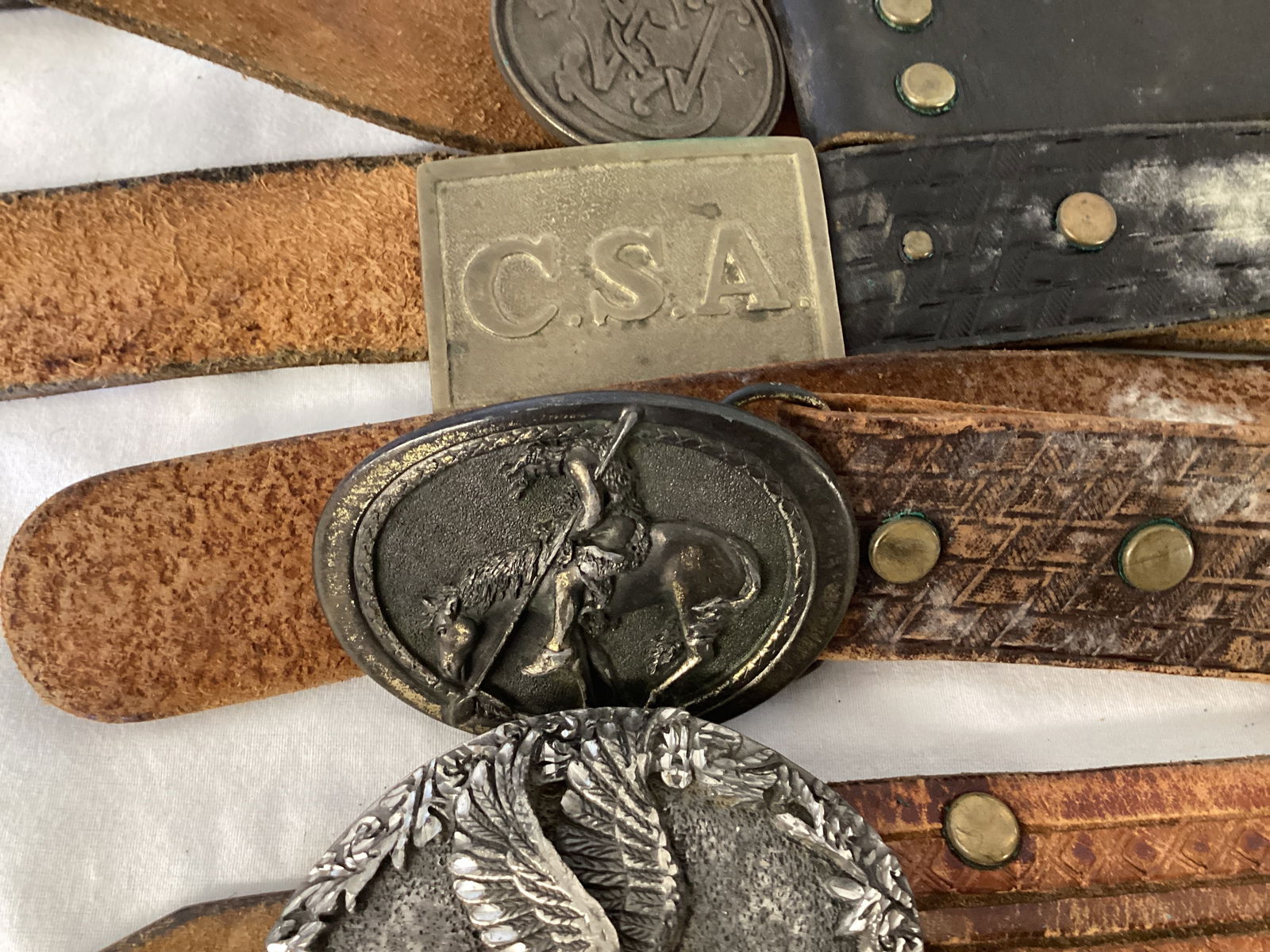 Leather Belts with Belt Buckles - 3