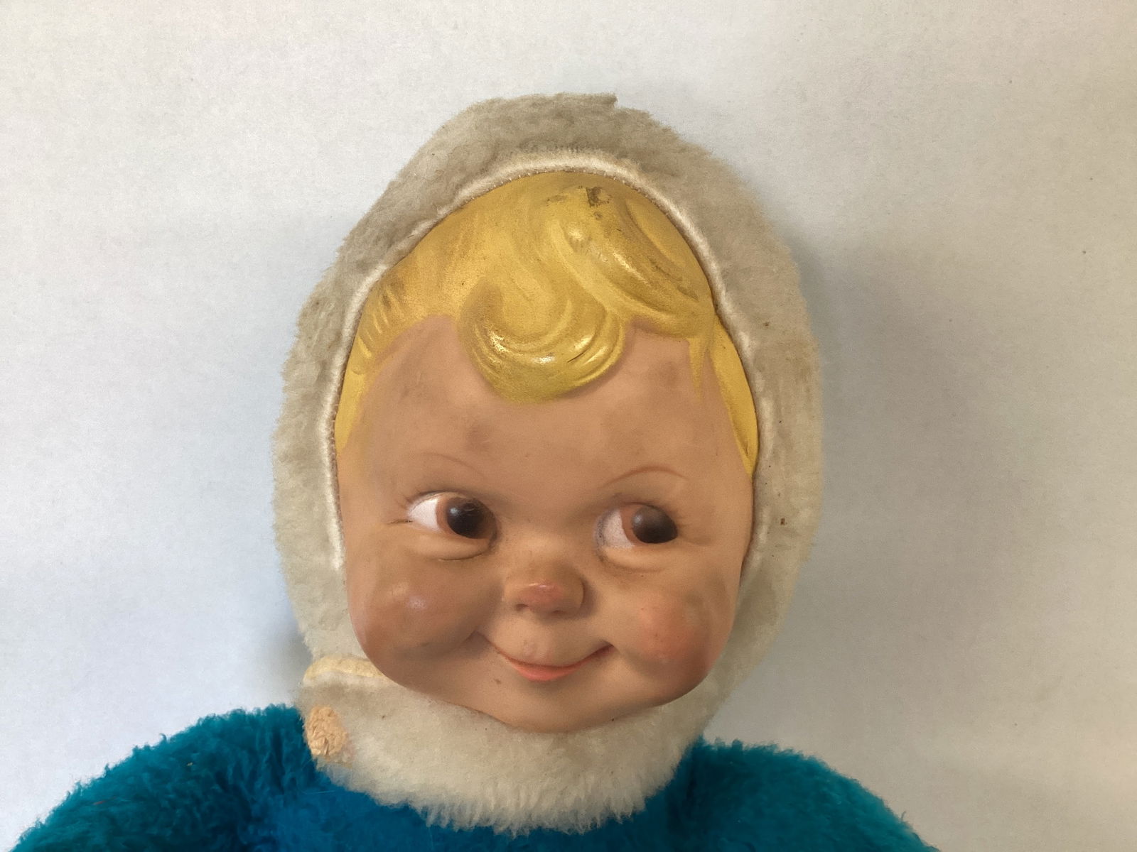 Vintage Musical Plush Doll with Rubber Face - 2