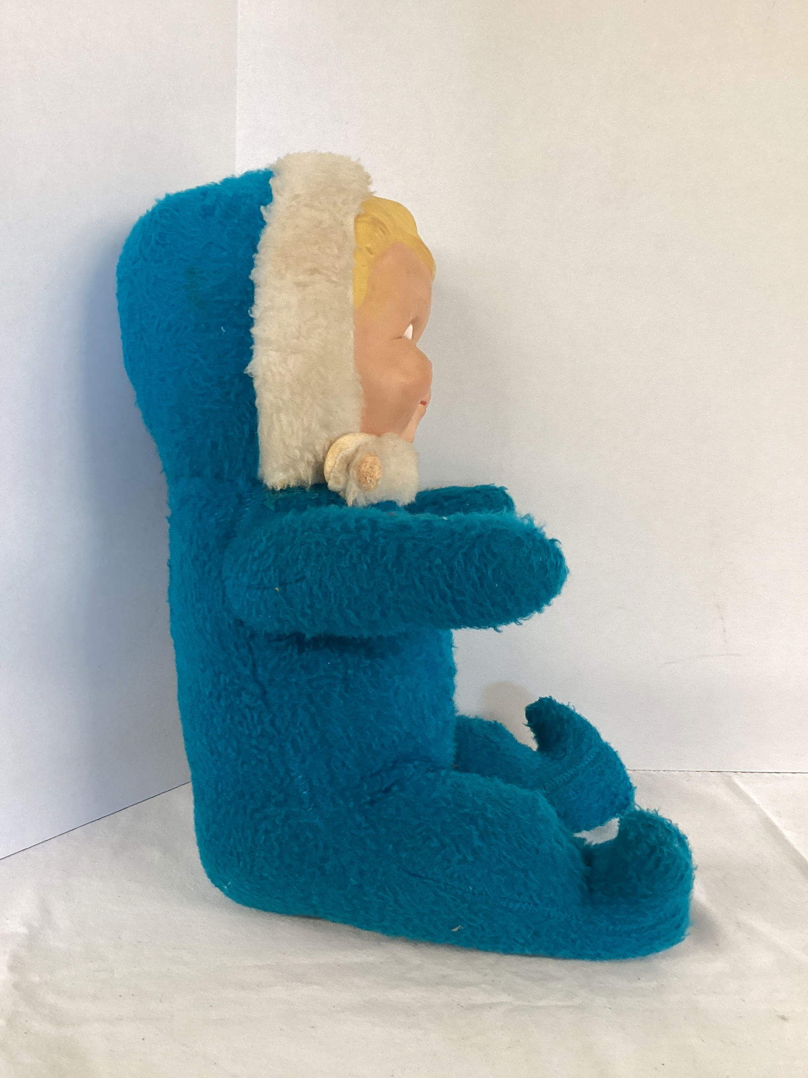 Vintage Musical Plush Doll with Rubber Face - 3