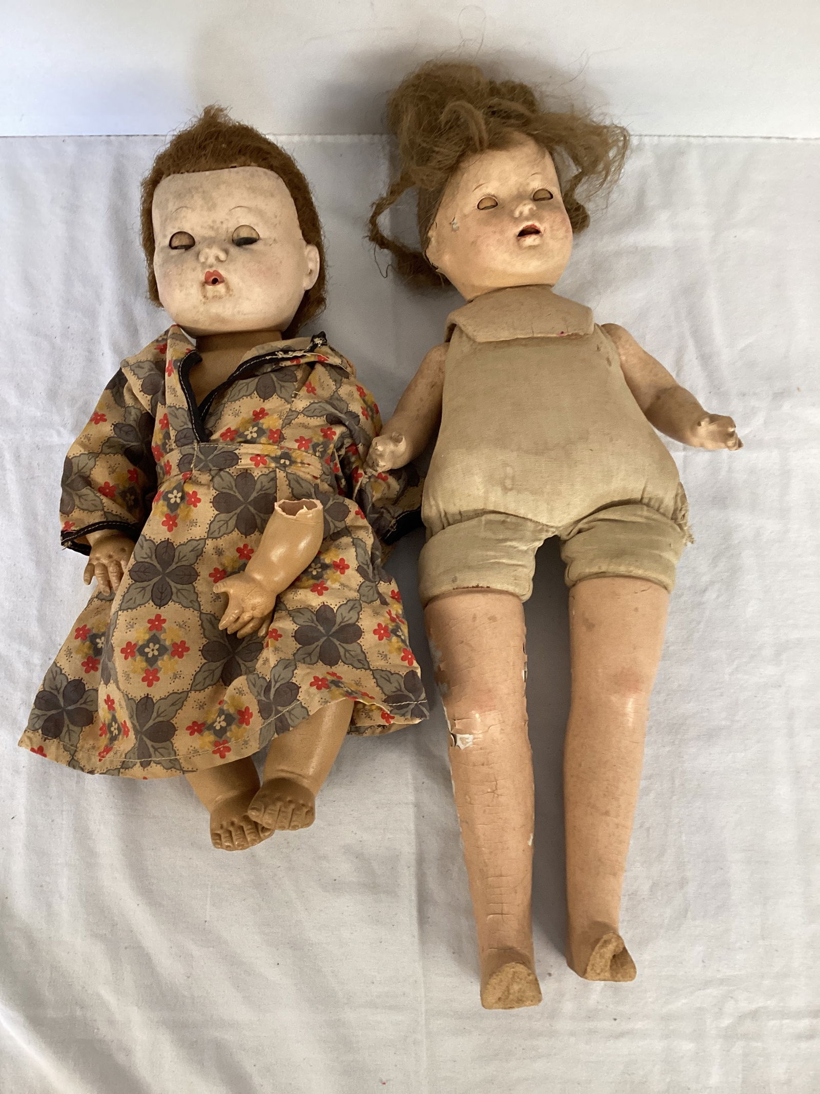 American Character Doll 15" Doll and Antique Composition Doll (1 of 12)