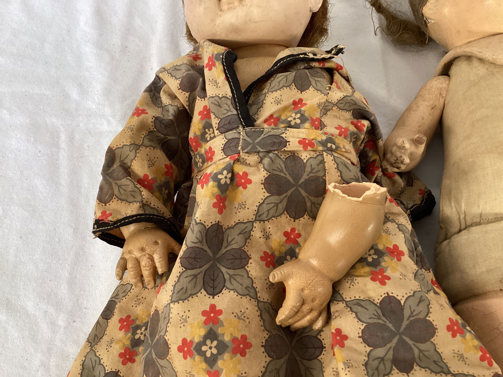 American Character Doll 15" Doll and Antique Composition Doll - 4