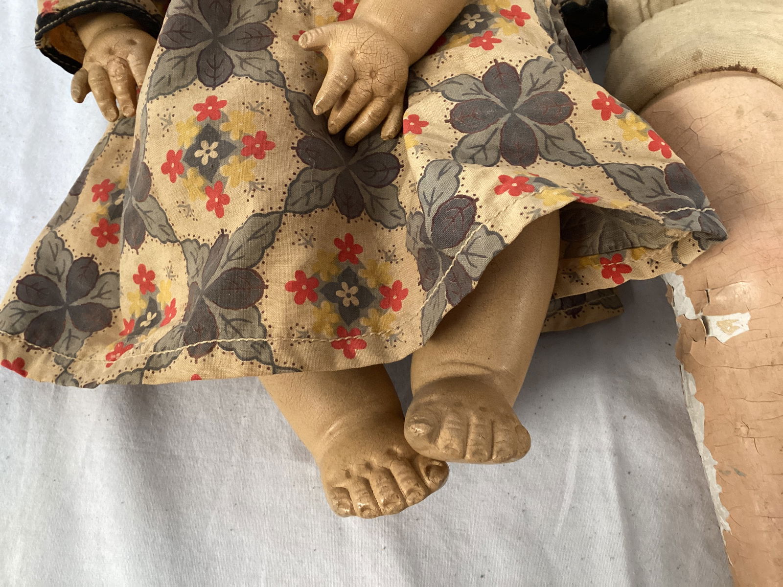 American Character Doll 15" Doll and Antique Composition Doll - 5