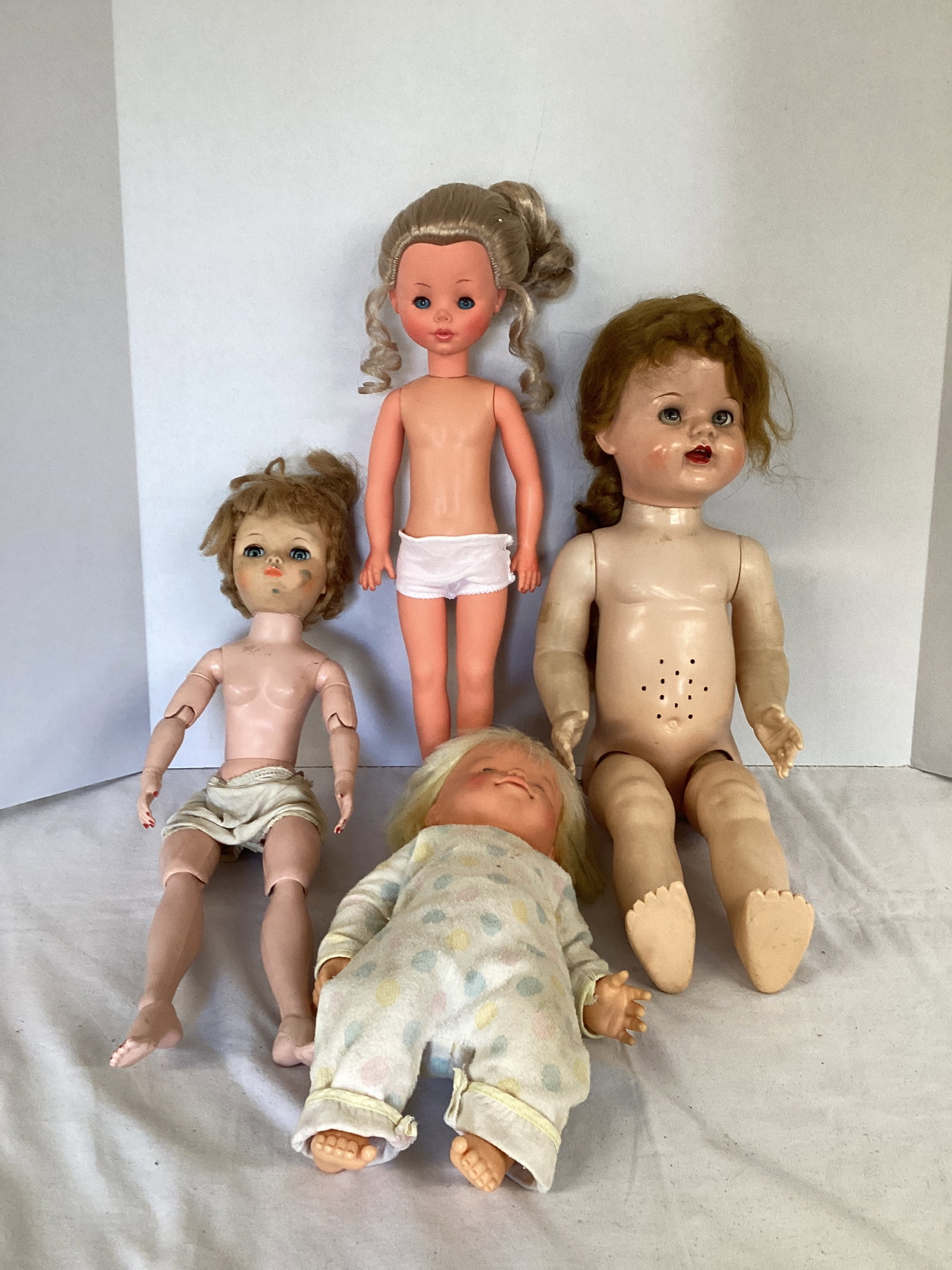 Four Vintage Dolls - Ideal, Mattel, Furga, Uneeda: .