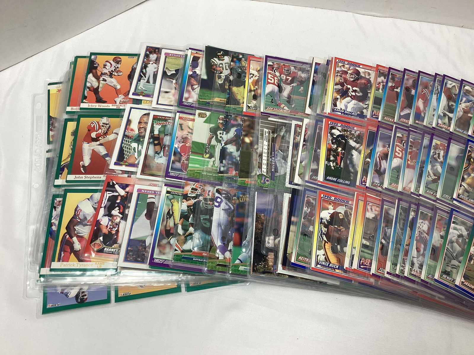 Binder Sheets of NFL Trading Cards - 3