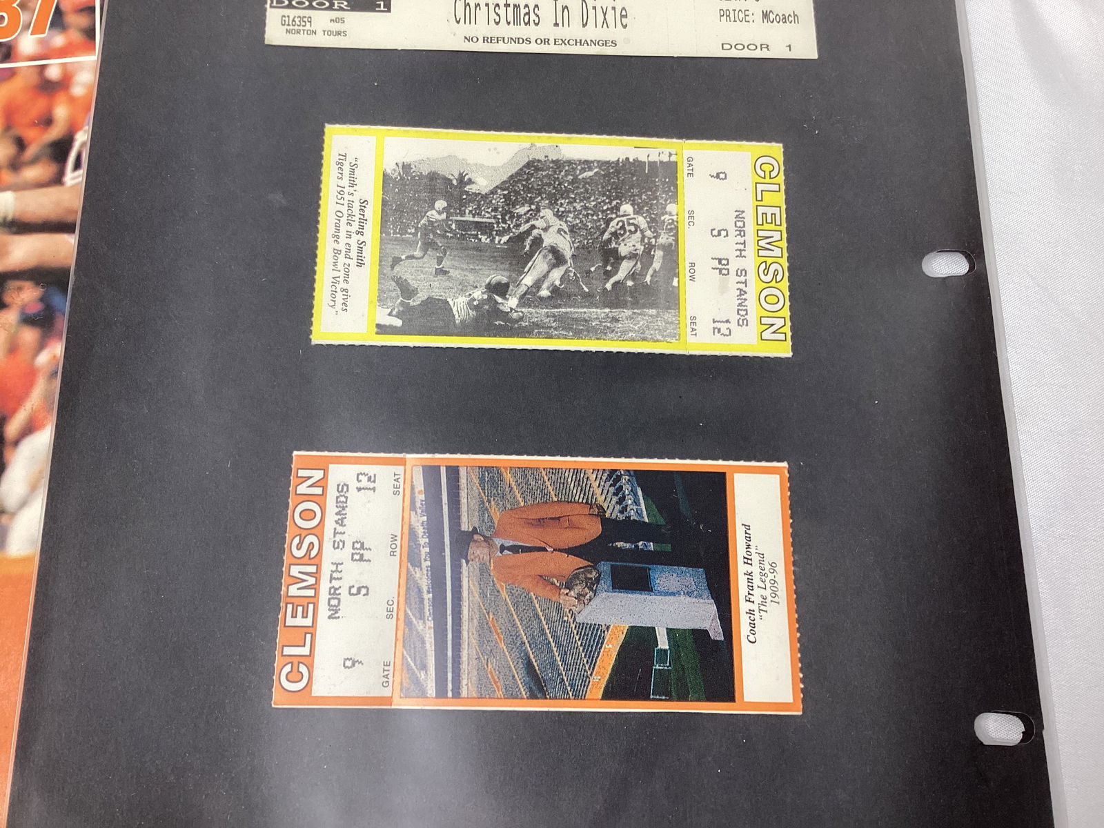 Clemson Tigers Football Programs and Ticket Stubs - 2