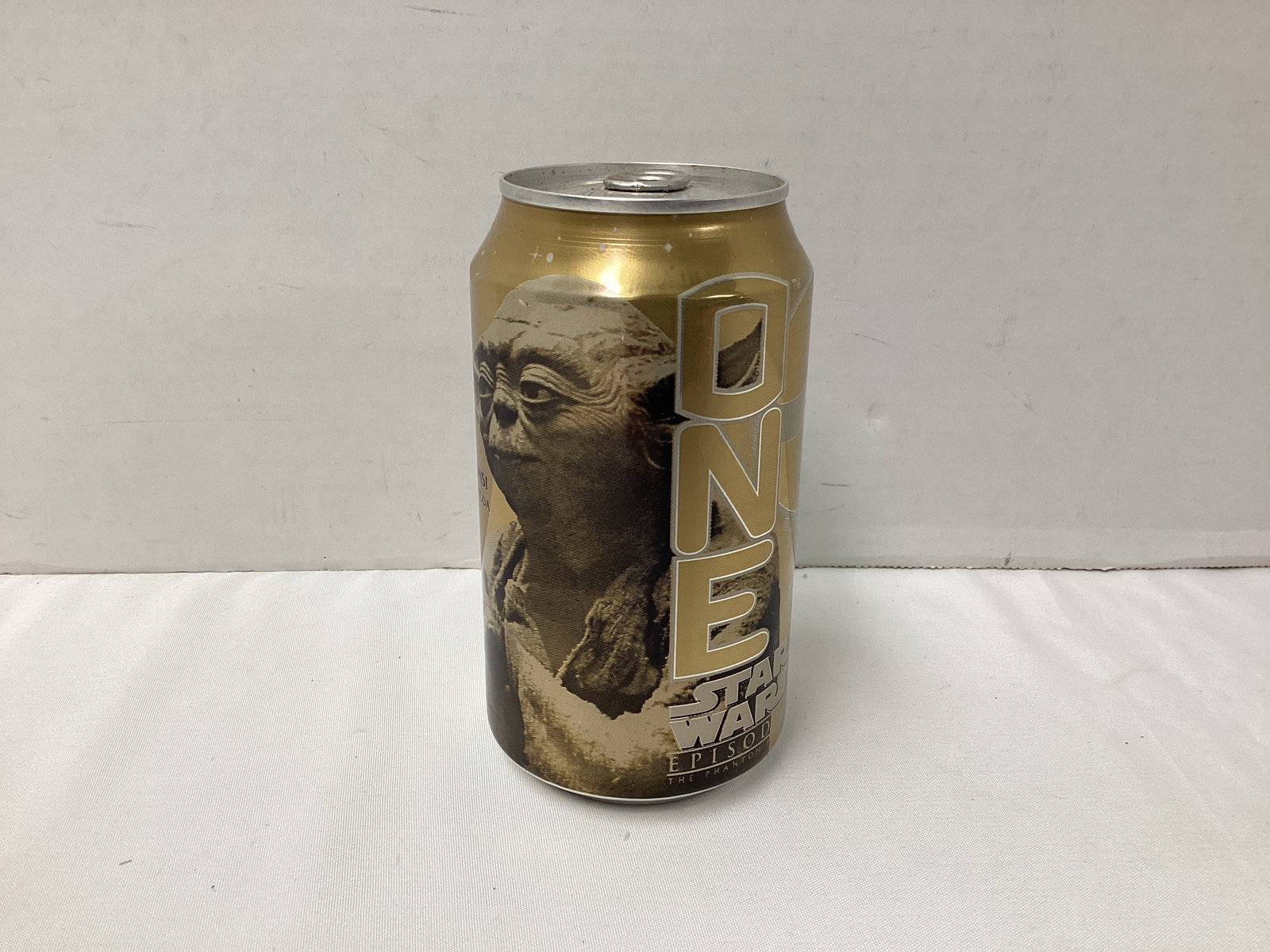 Rare Star Wars Pepsi Gold Yoda Soda Can: .