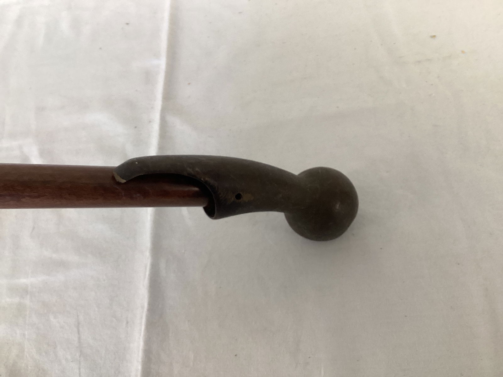 Walking Cane with Dog's Head Handle and Metal Base - 6
