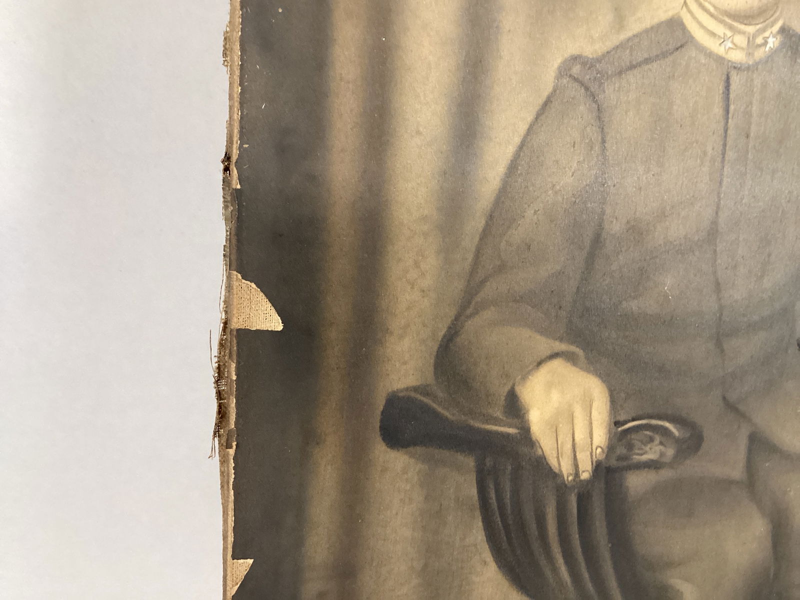 Antique Drawing of Soldiers Mounted on Stretched Canvas - 4