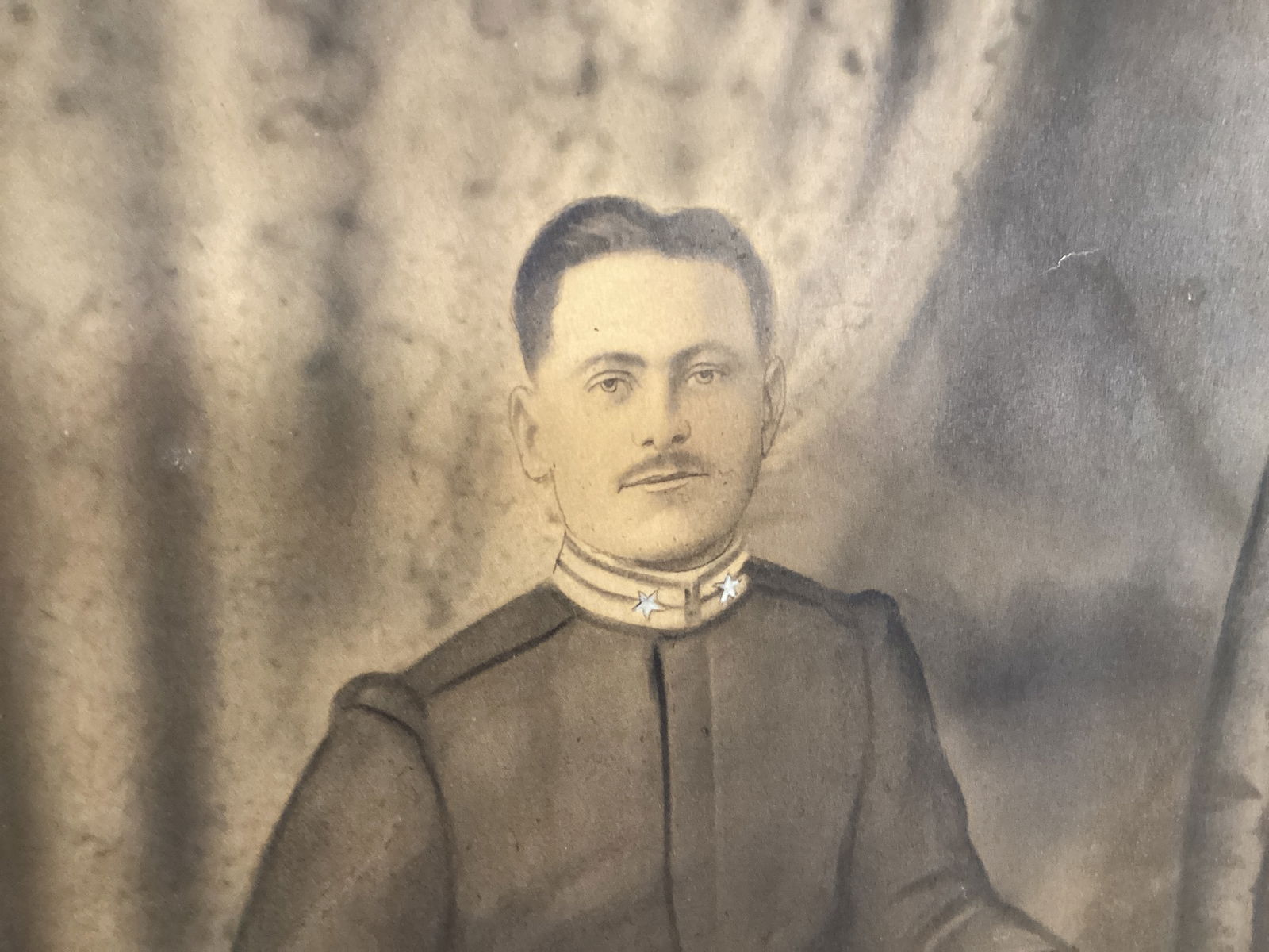 Antique Drawing of Soldiers Mounted on Stretched Canvas - 5