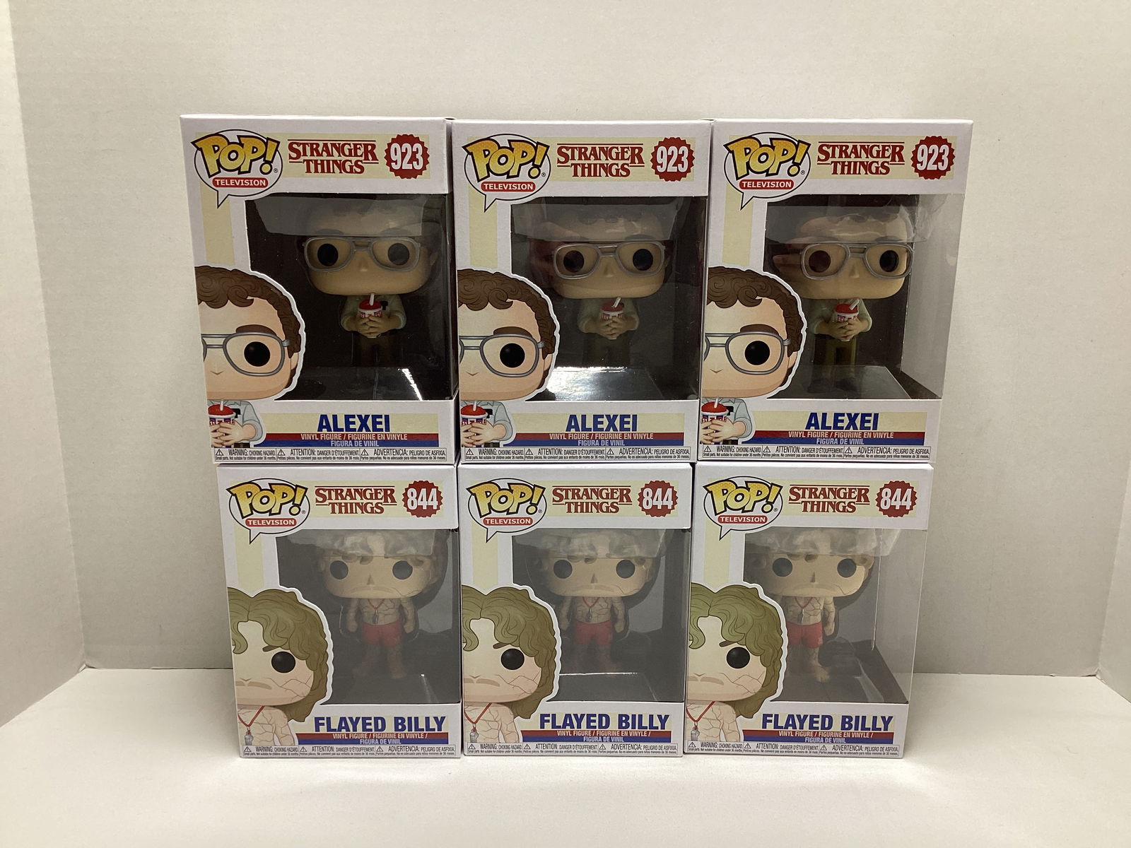 Six Stranger Things Funko Pops: Flayed Billy, Alexei 