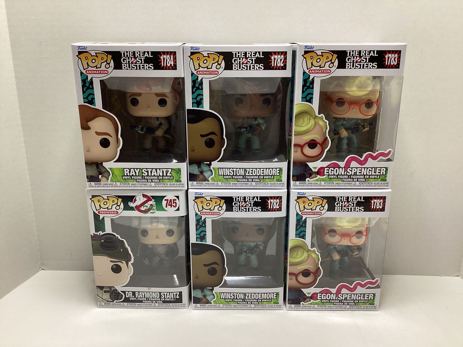 Six Ghostbusters Funko Pops: . 