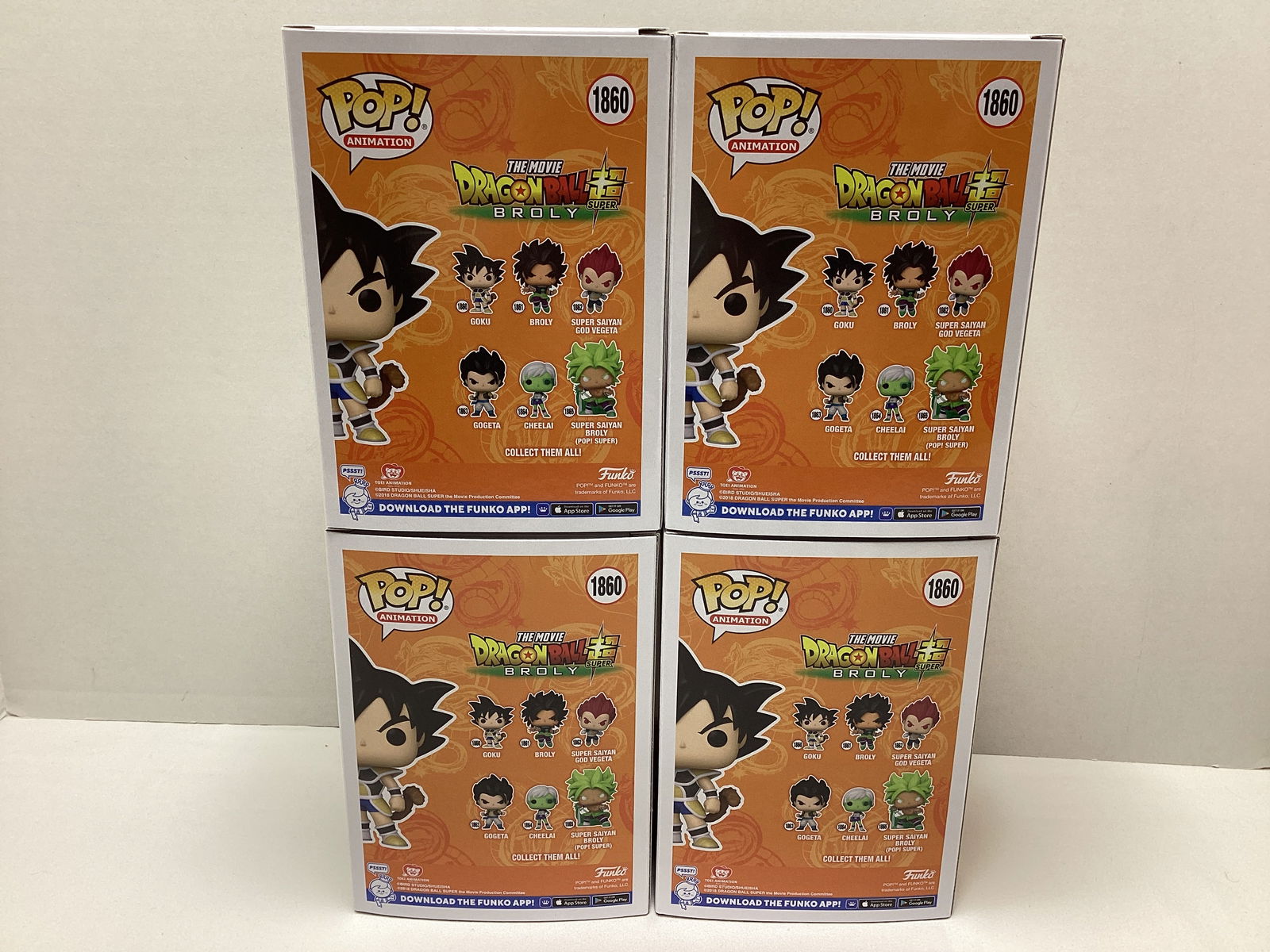 Four Dragon Ball Super Goku Funko Pops - 4