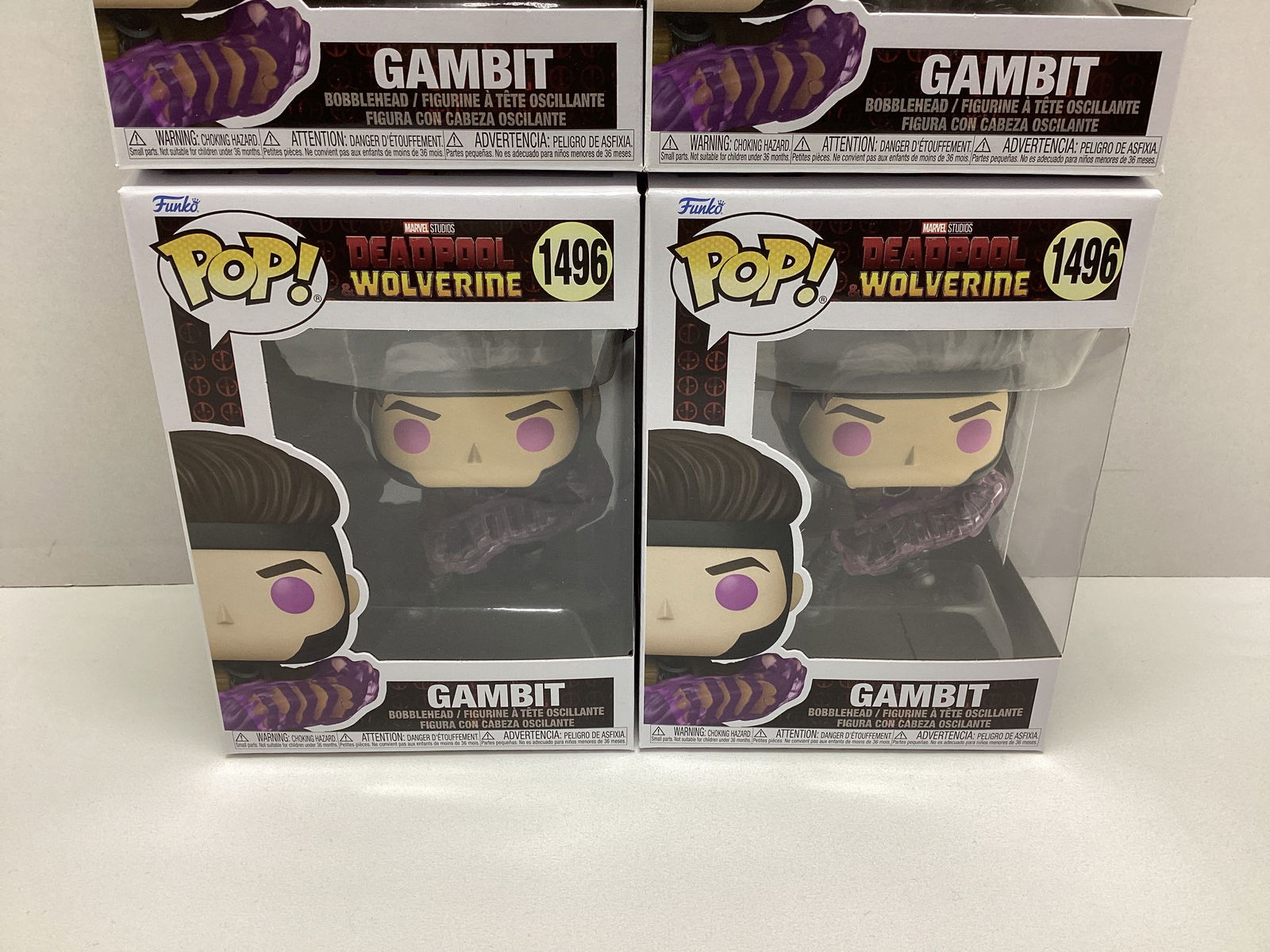 Four Marvel Deadpool and Wolverine Gambit Funko Pops - 3