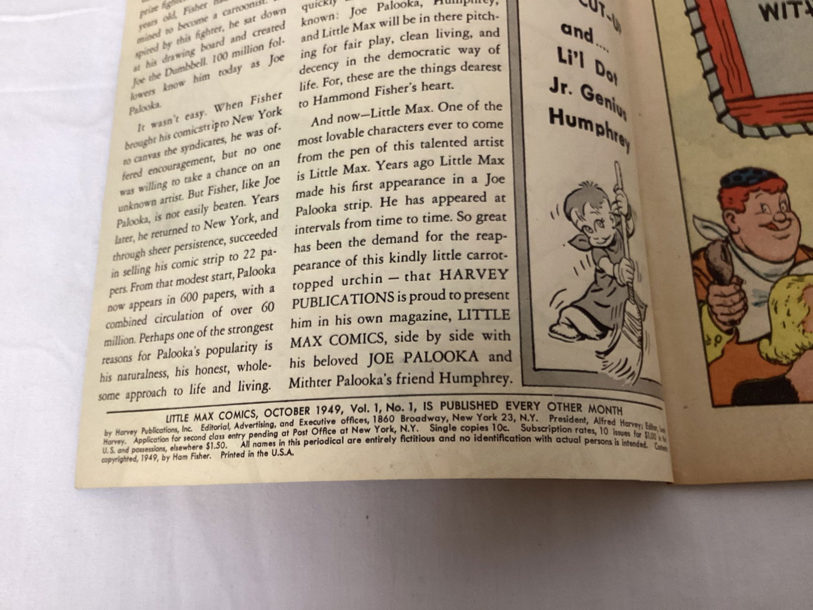 Little Max Comics 1 Harvey Comic Book - 7