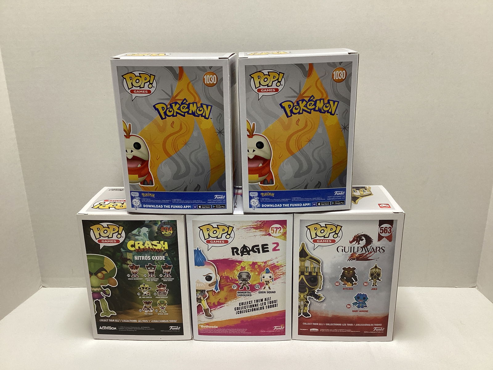 Five Video Game Funko Pops - 5