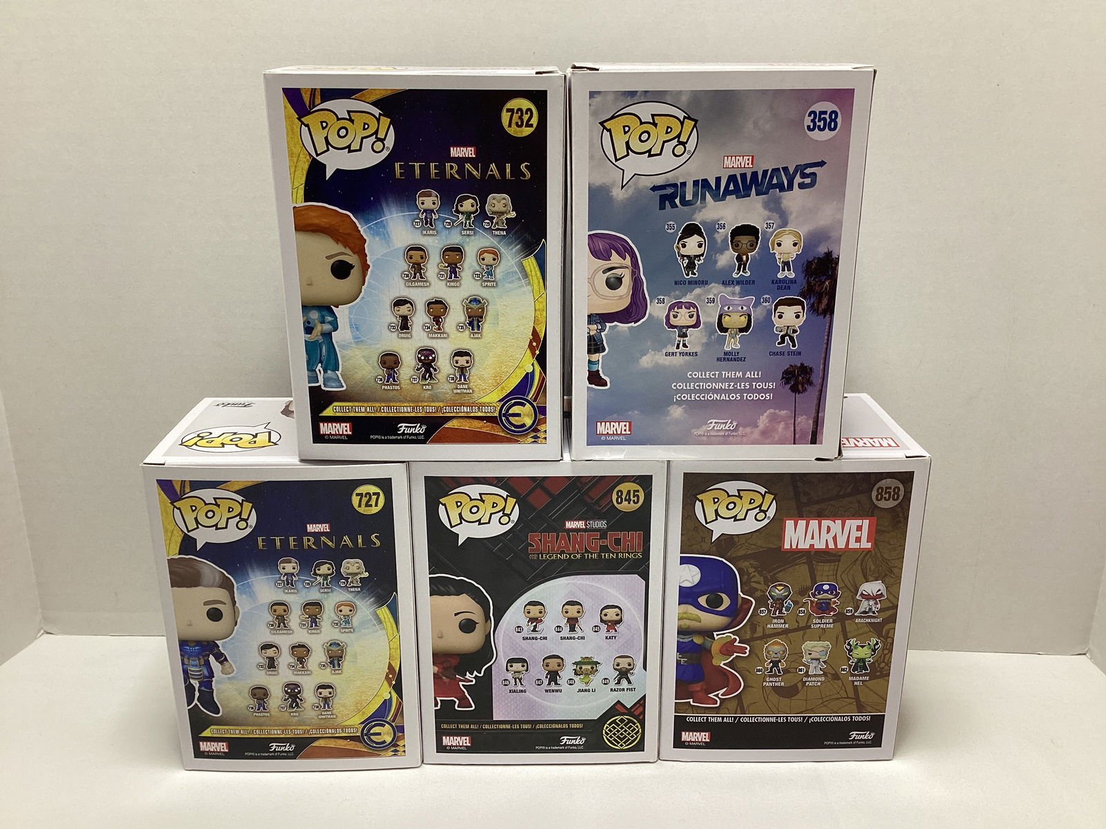 Five Marvel Funko Pops - 5