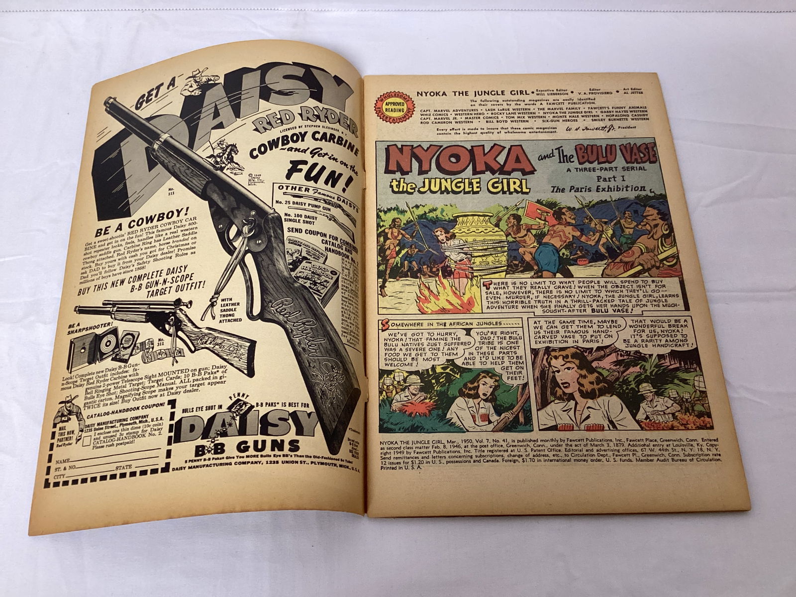 Nyoka the Jungle Girl 41 Fawcett Comic Book - 6