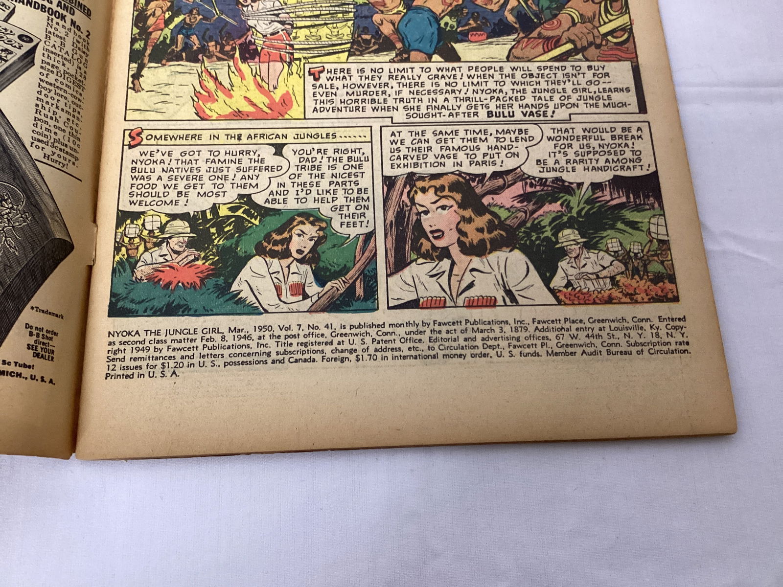 Nyoka the Jungle Girl 41 Fawcett Comic Book - 7