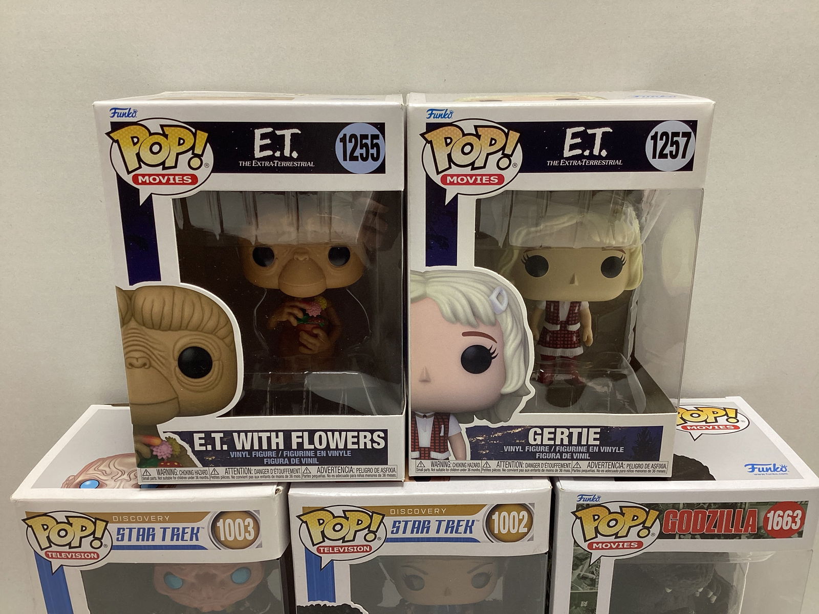 ET, Star Trek, and Godzilla Funko Pops - 2
