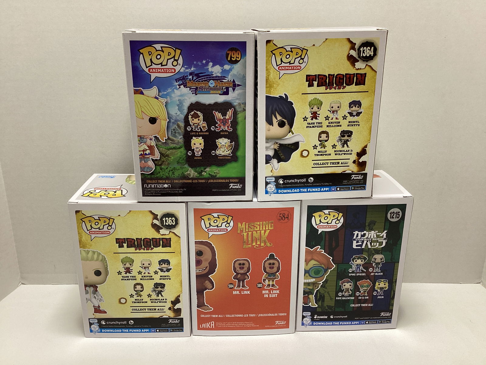 Five Anime Funko Pops - 5