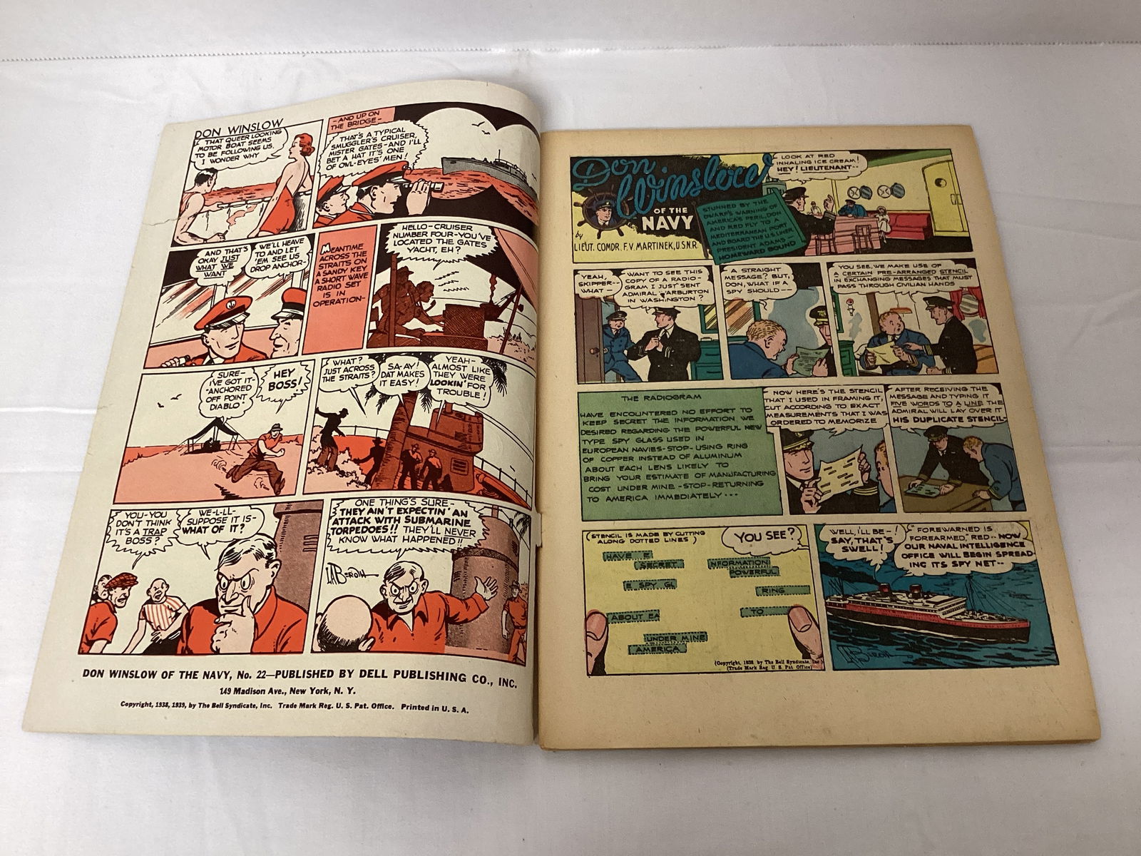 Four Color Comics 22 Starring Don Winslow of the Navy Dell Comic Book - 6