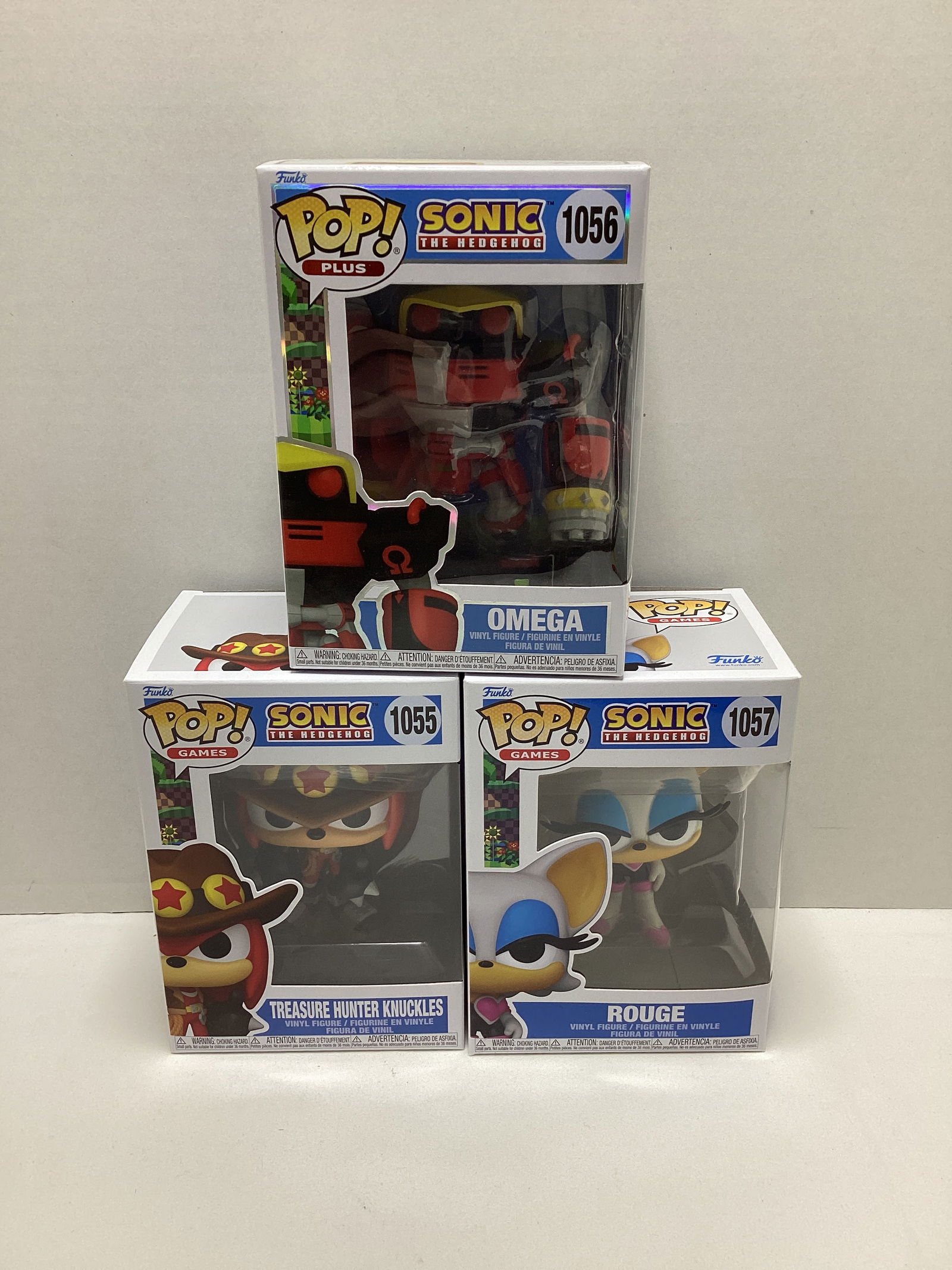 Three Sonic the Hedgehog Funko Pops (1 of 2)