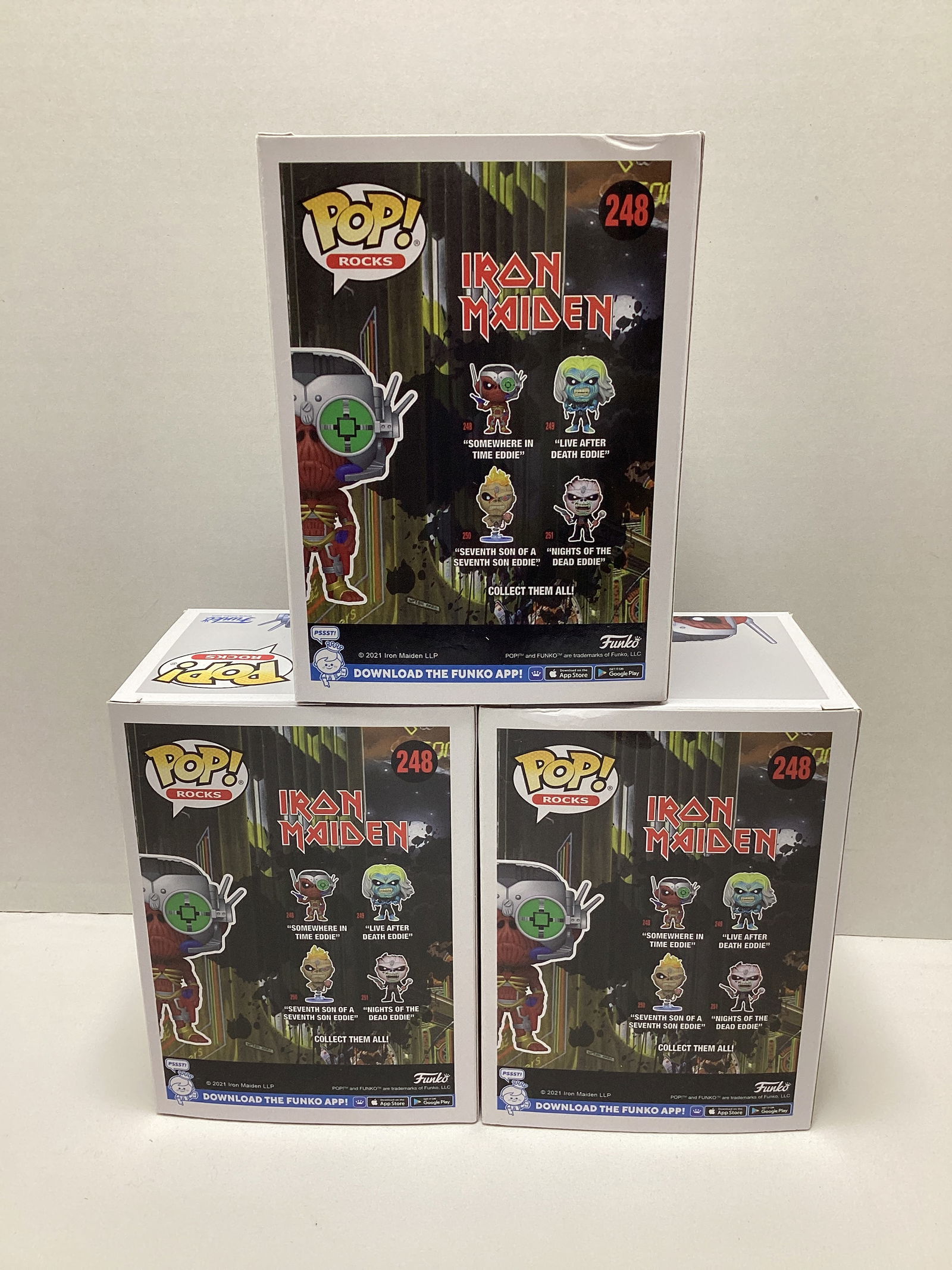 Three Iron Maiden Somewhere in Time Eddie Funko Pops - 3