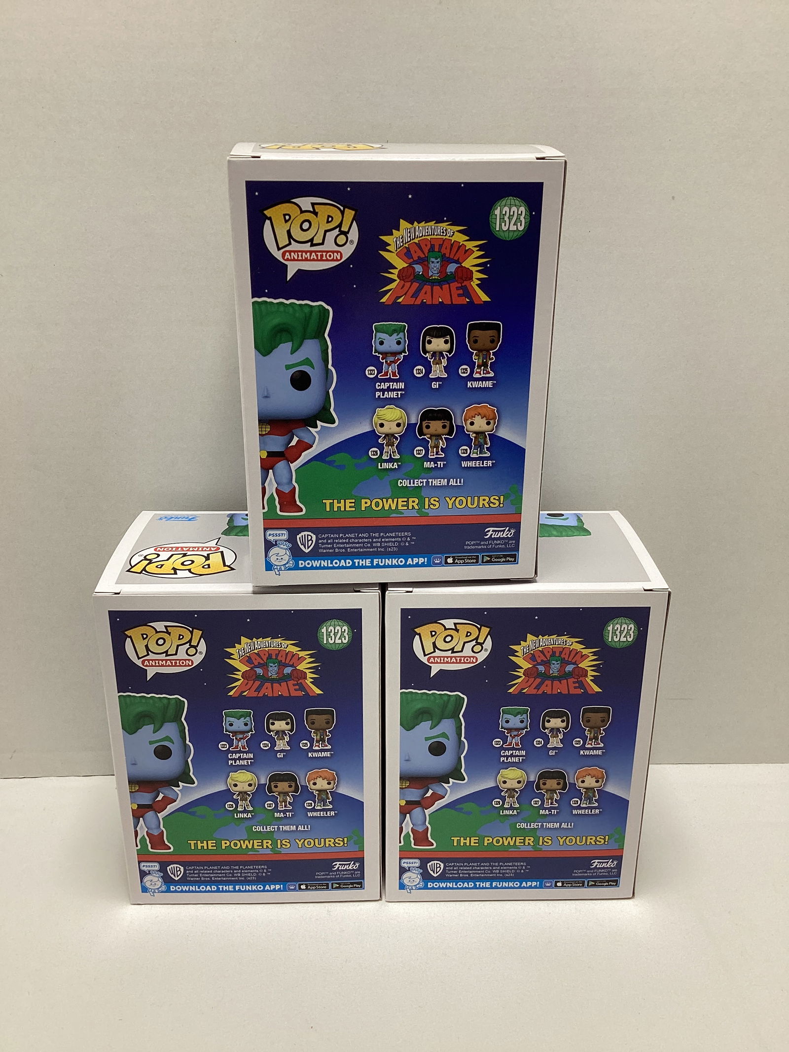Three Captain Planet Funko Pops - 2